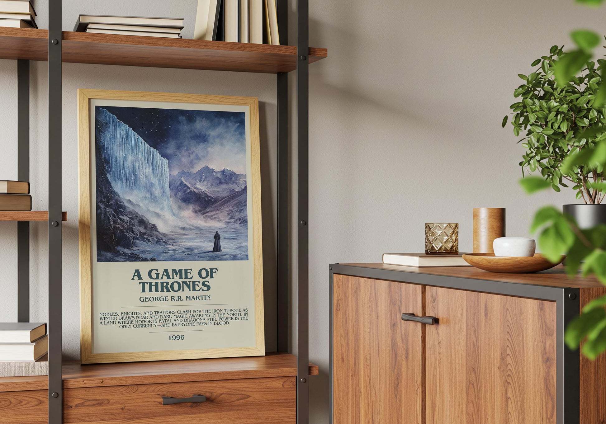 A Game Of Thrones by George R.R. Martin | Descriptive Book Poster | Modern