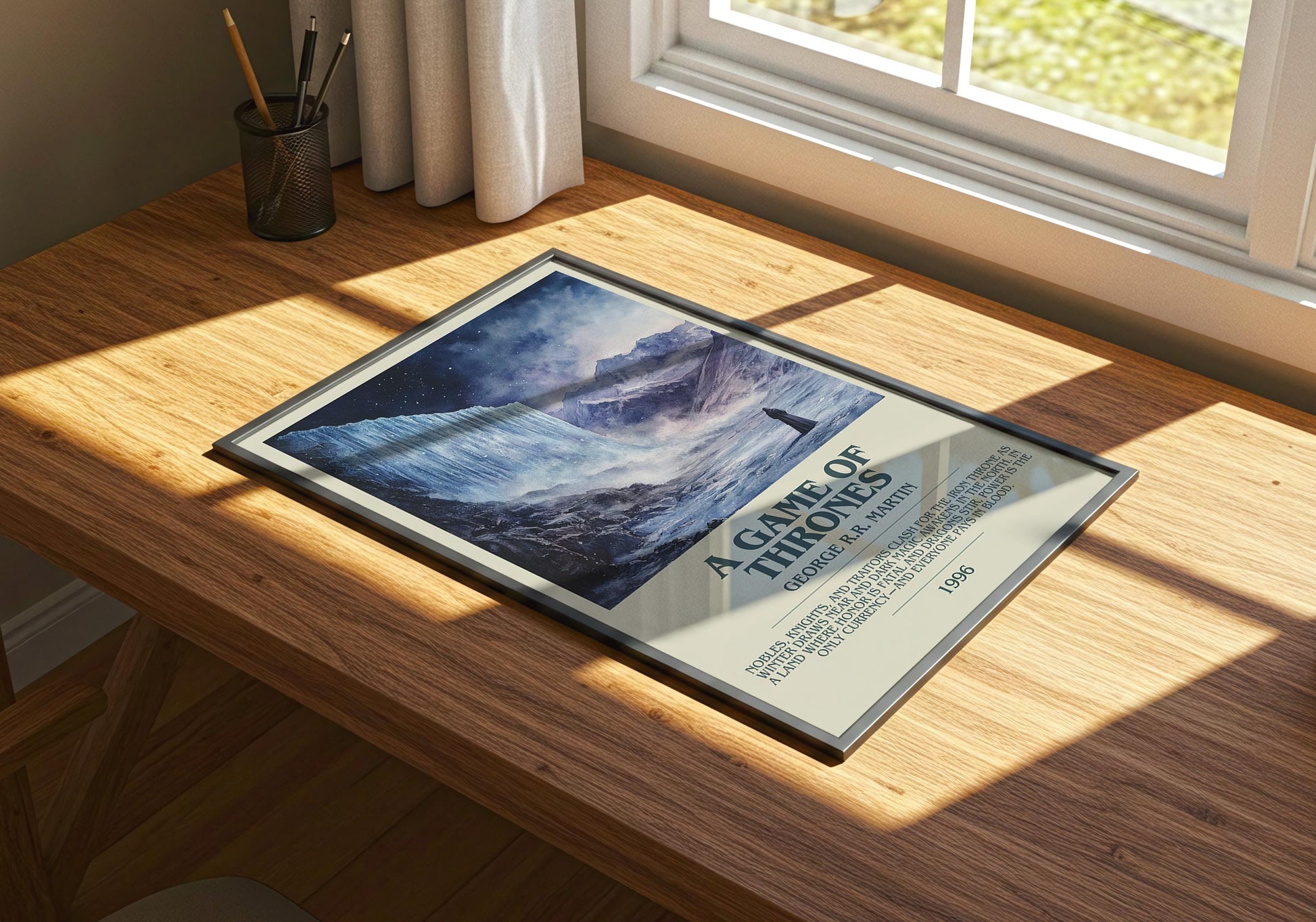 A Game Of Thrones by George R.R. Martin | Descriptive Book Poster | Modern