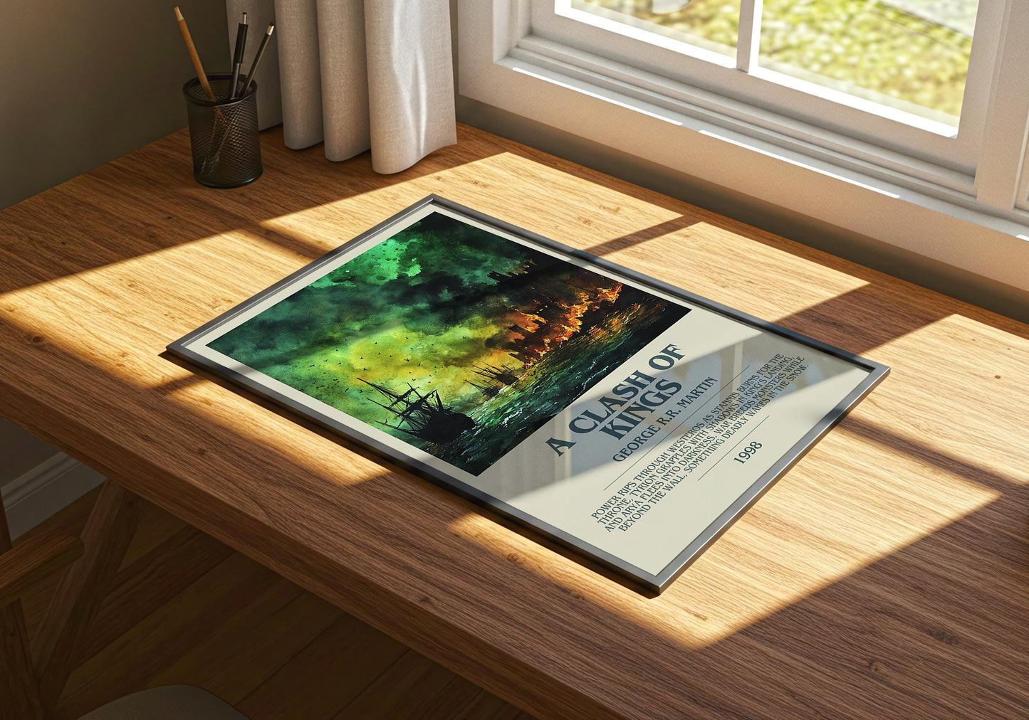 A Clash Of Kings by George R.R. Martin | Descriptive Book Poster | Modern