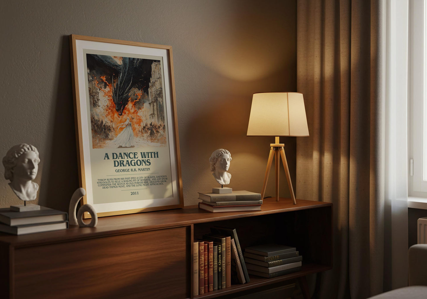 A Dance With Dragons by George R.R. Martin | Descriptive Book Poster | Modern