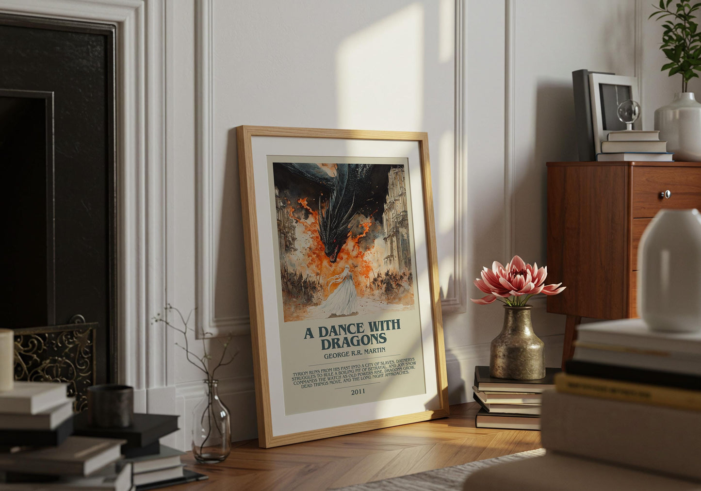 A Dance With Dragons by George R.R. Martin | Descriptive Book Poster | Modern