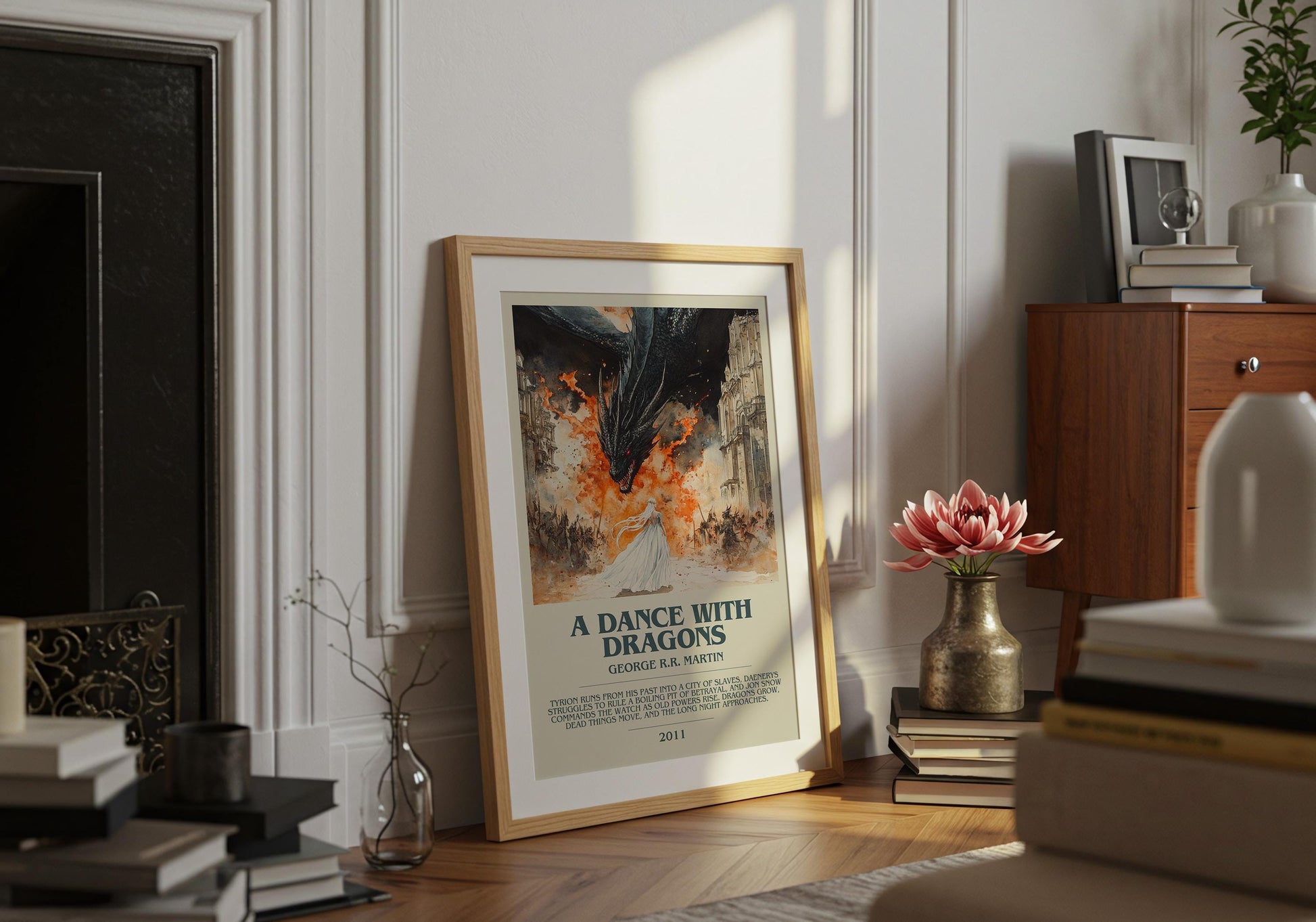 A Dance With Dragons by George R.R. Martin | Descriptive Book Poster | Modern