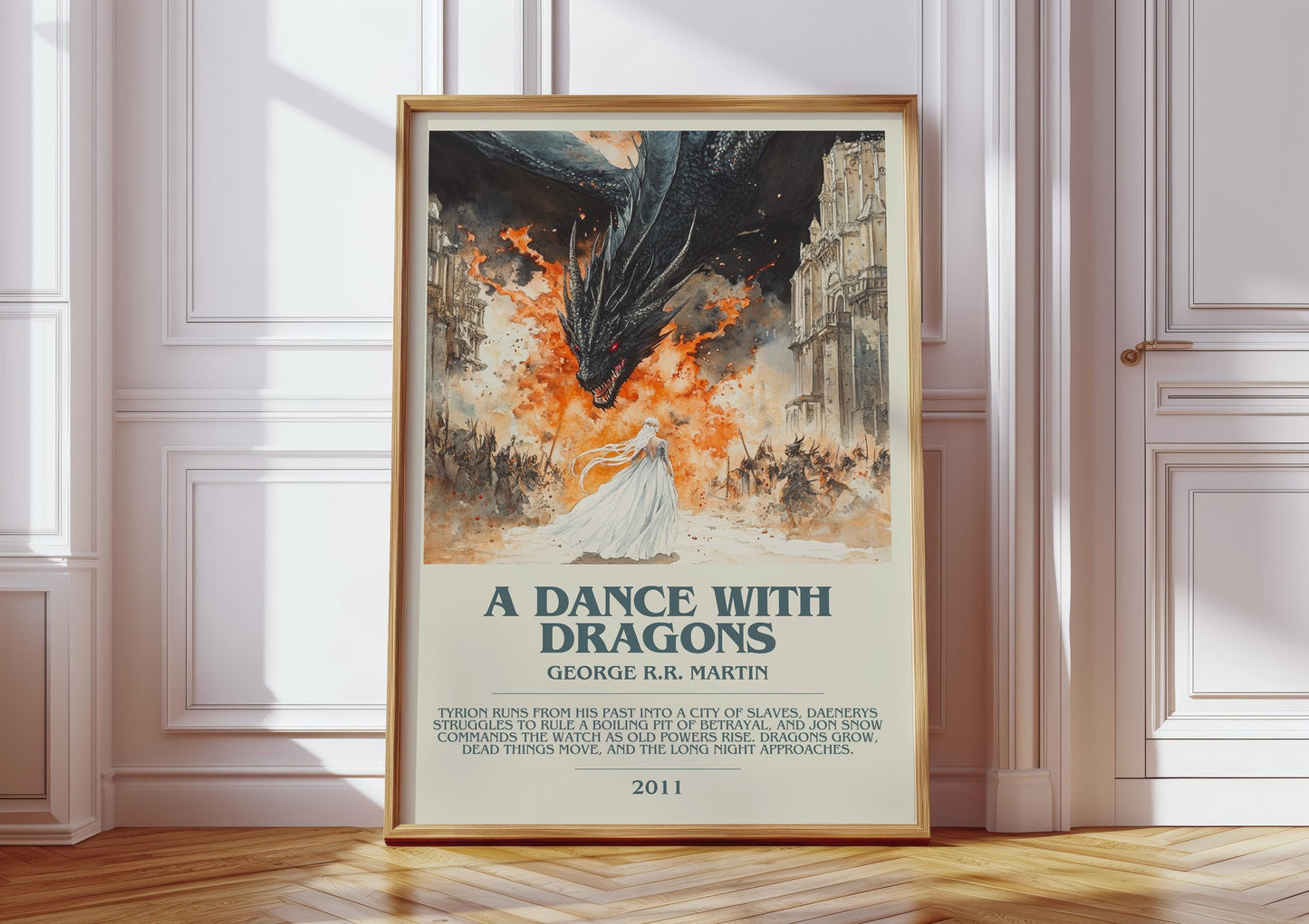A Dance With Dragons by George R.R. Martin | Descriptive Book Poster | Modern