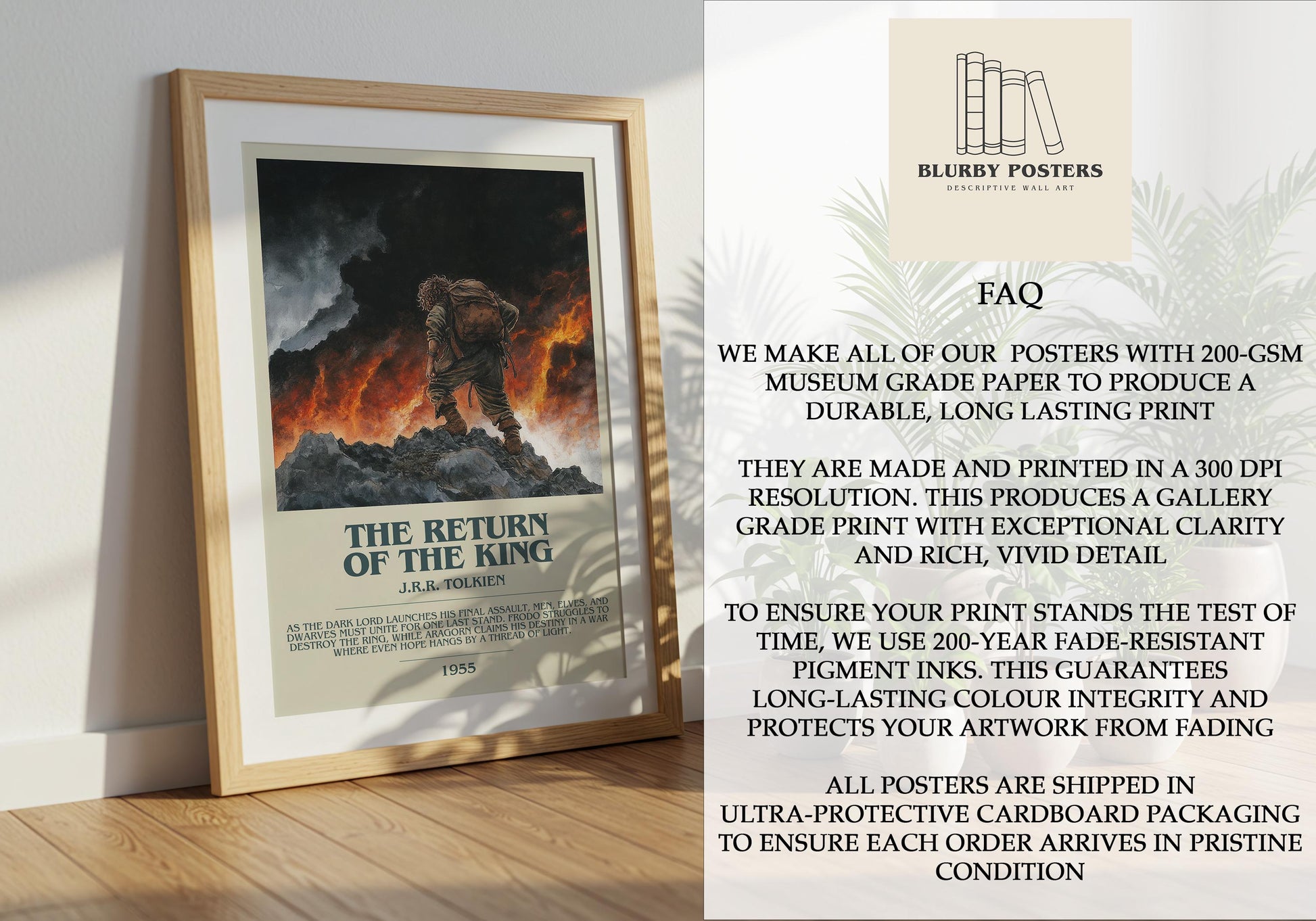 The Return Of The King by J.R.R. Tolkien | Descriptive Book Poster | Modern