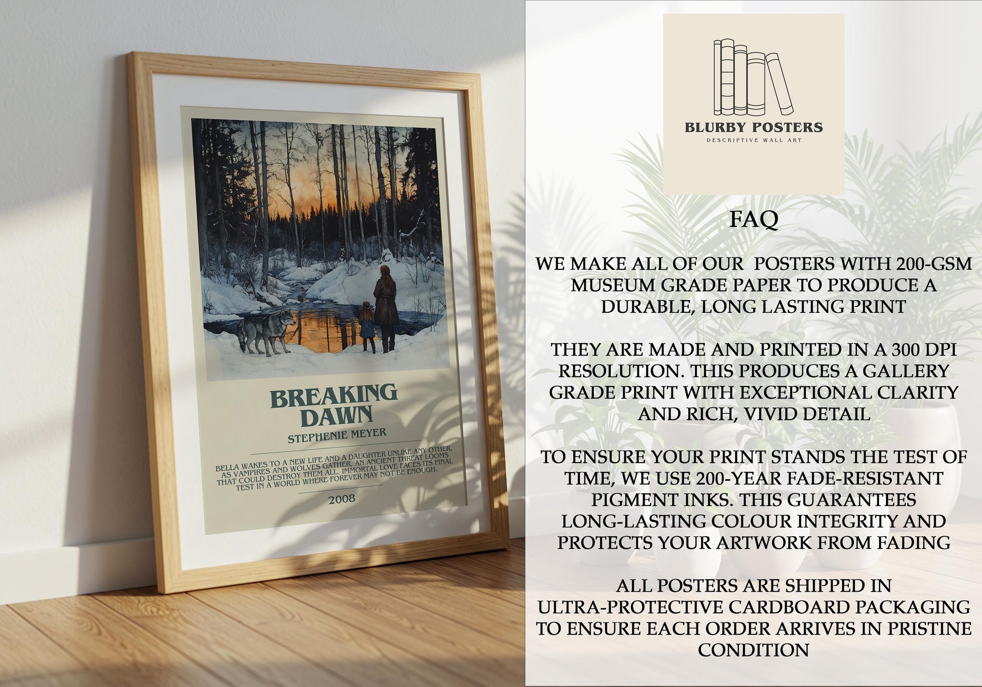 Breaking Dawn by Stephanie Meyer | Descriptive Book Poster | Modern