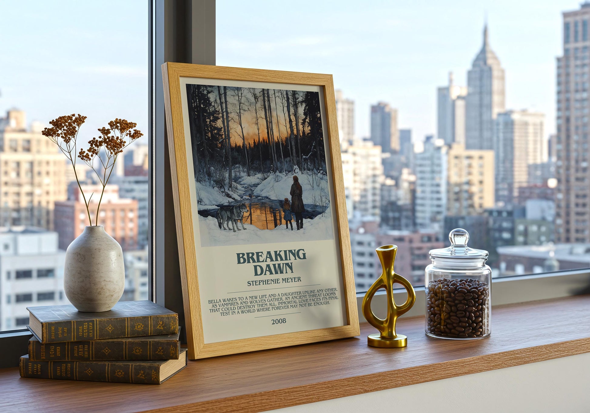 Breaking Dawn by Stephanie Meyer | Descriptive Book Poster | Modern