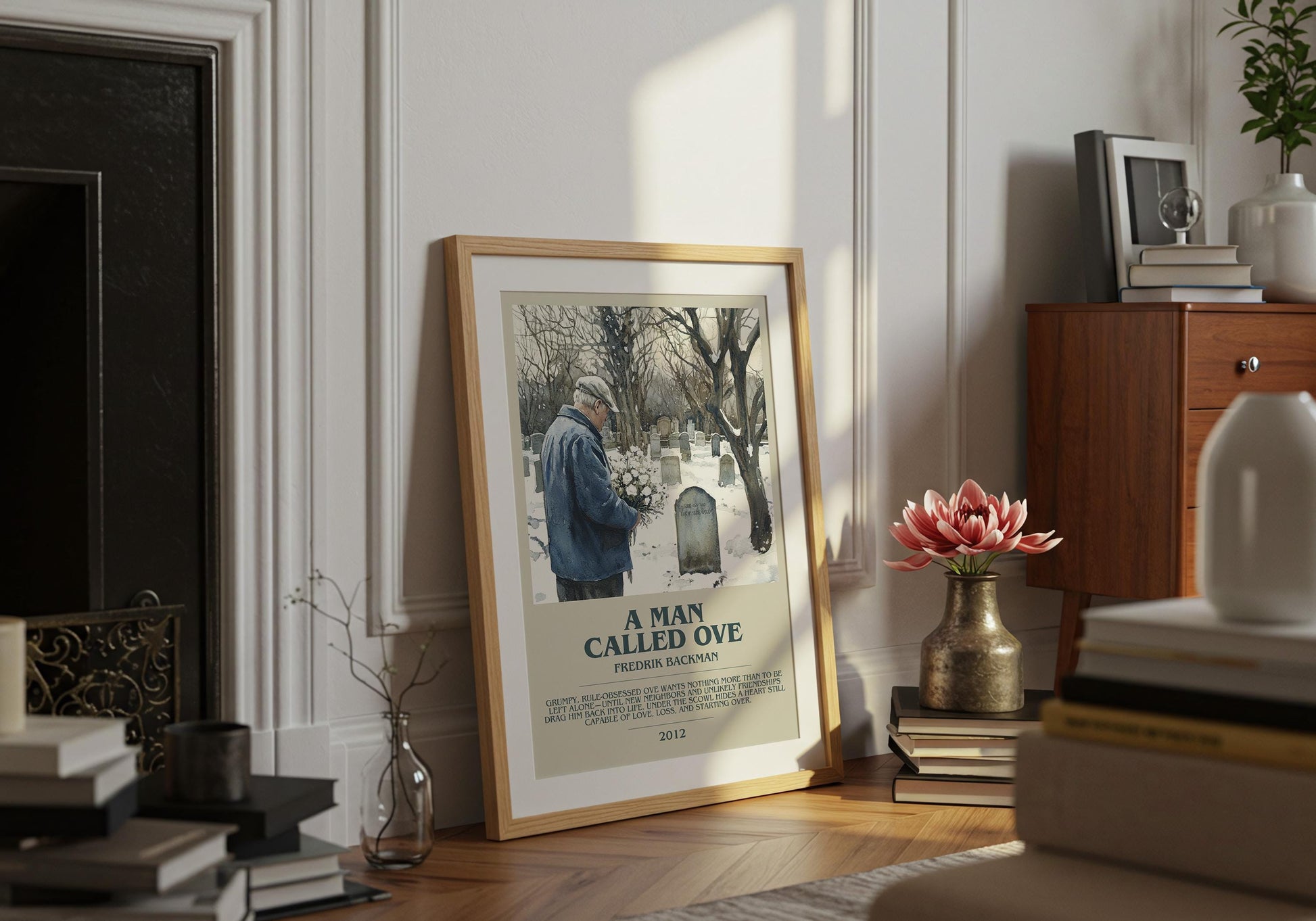 A Man Called Ove by Fredrick Backman | Descriptive Book Poster | Modern