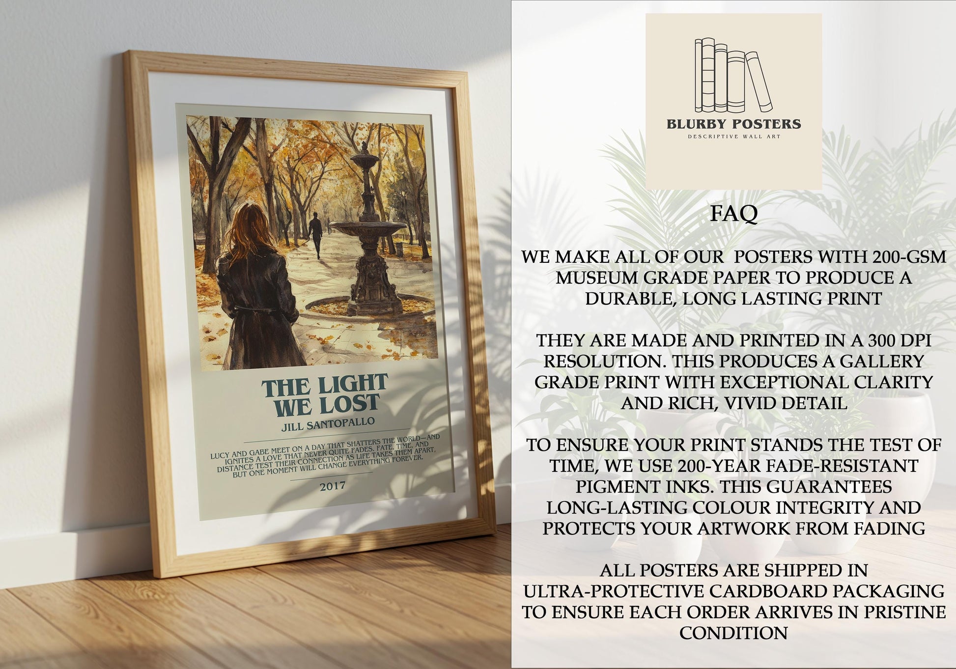 The Light We Lost by Jill Santopallo | Descriptive Book Poster | Modern