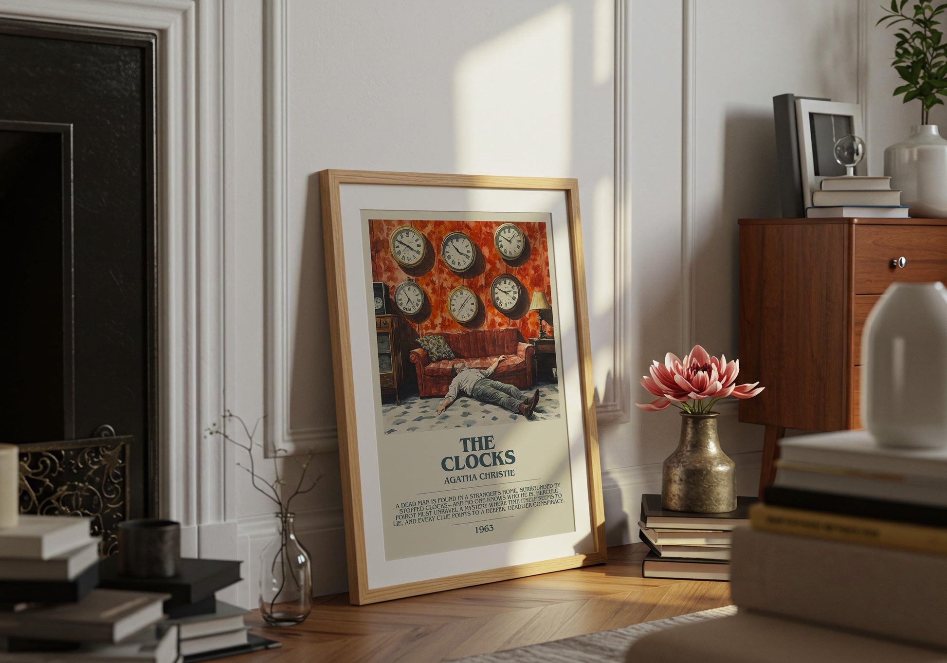 The Clocks by Agatha Christie | Descriptive Book Poster | Modern
