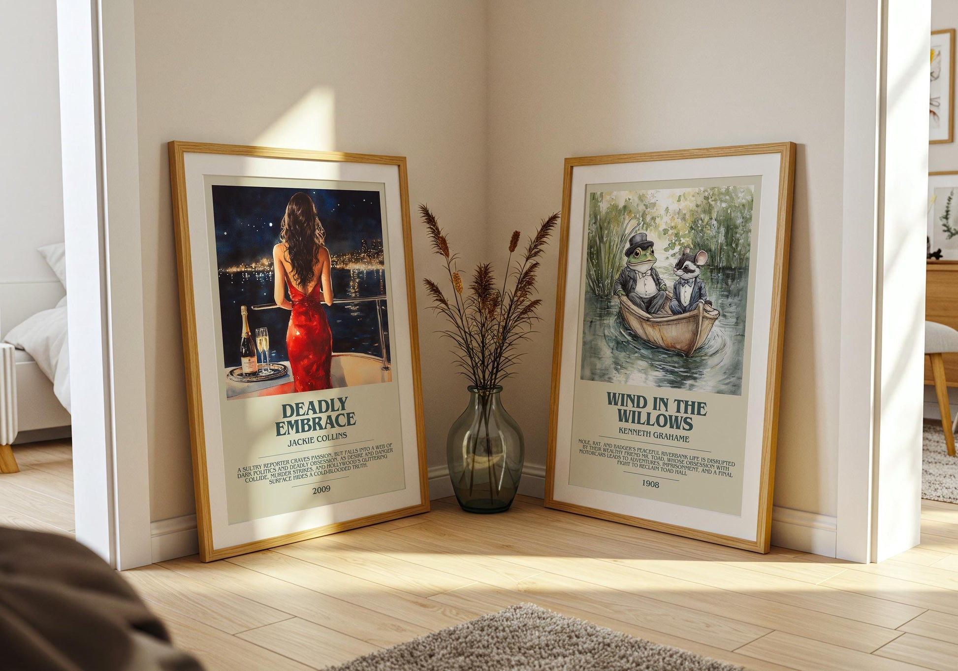 Deadly Embrace by Jackie Collins | Descriptive Book Poster | Modern