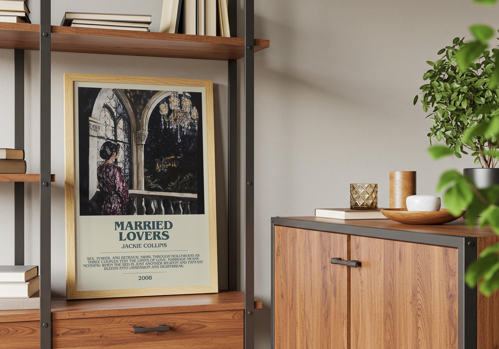 Married Lovers by Jackie Collins | Descriptive Book Poster | Modern