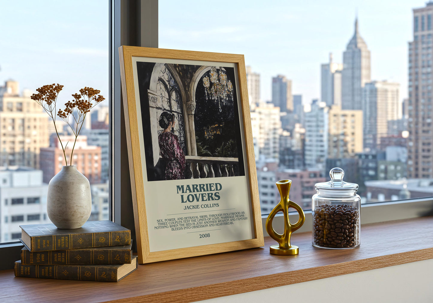 Married Lovers by Jackie Collins | Descriptive Book Poster | Modern