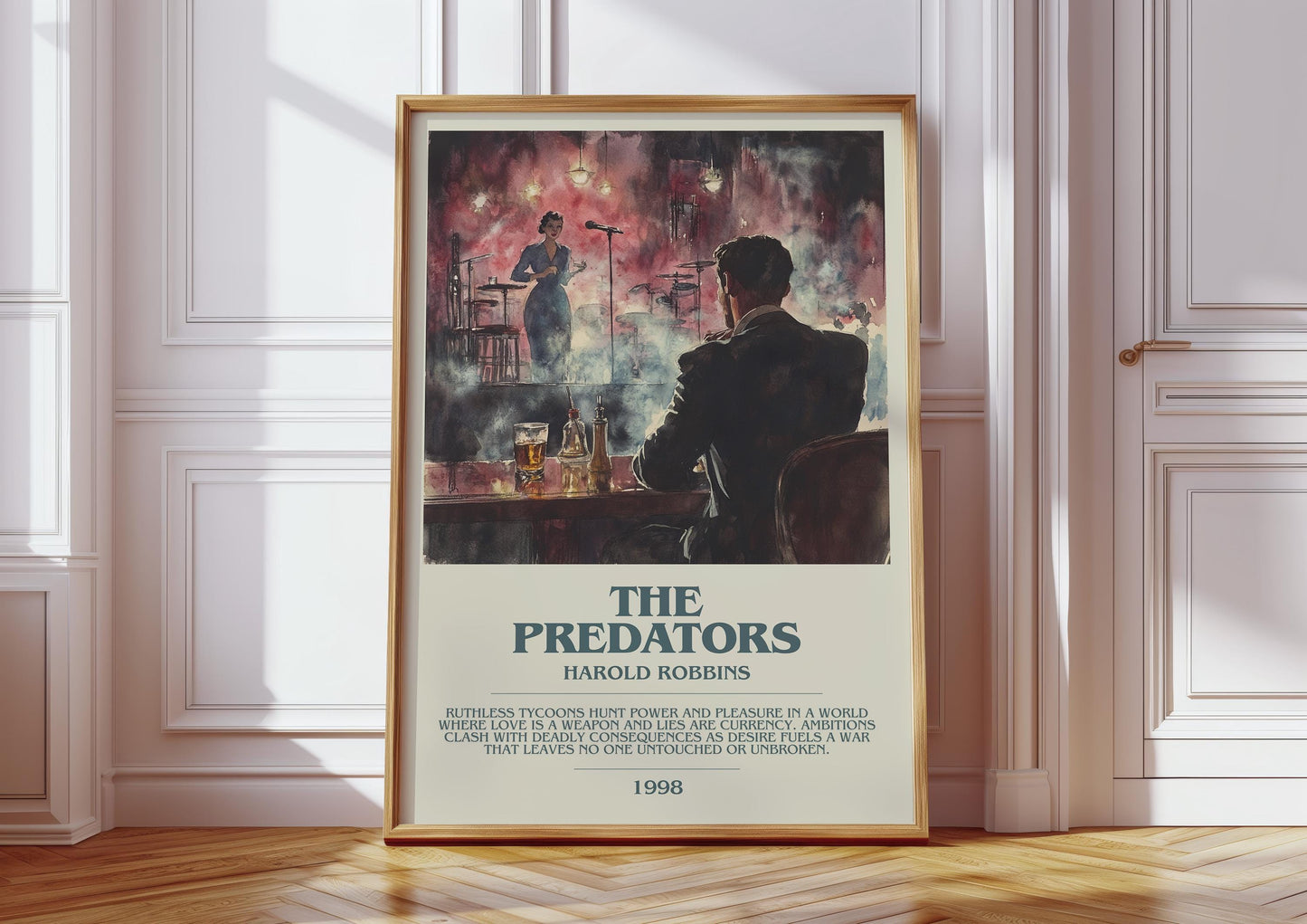 The Predators by Harold Robbins | Descriptive Book Poster | Modern