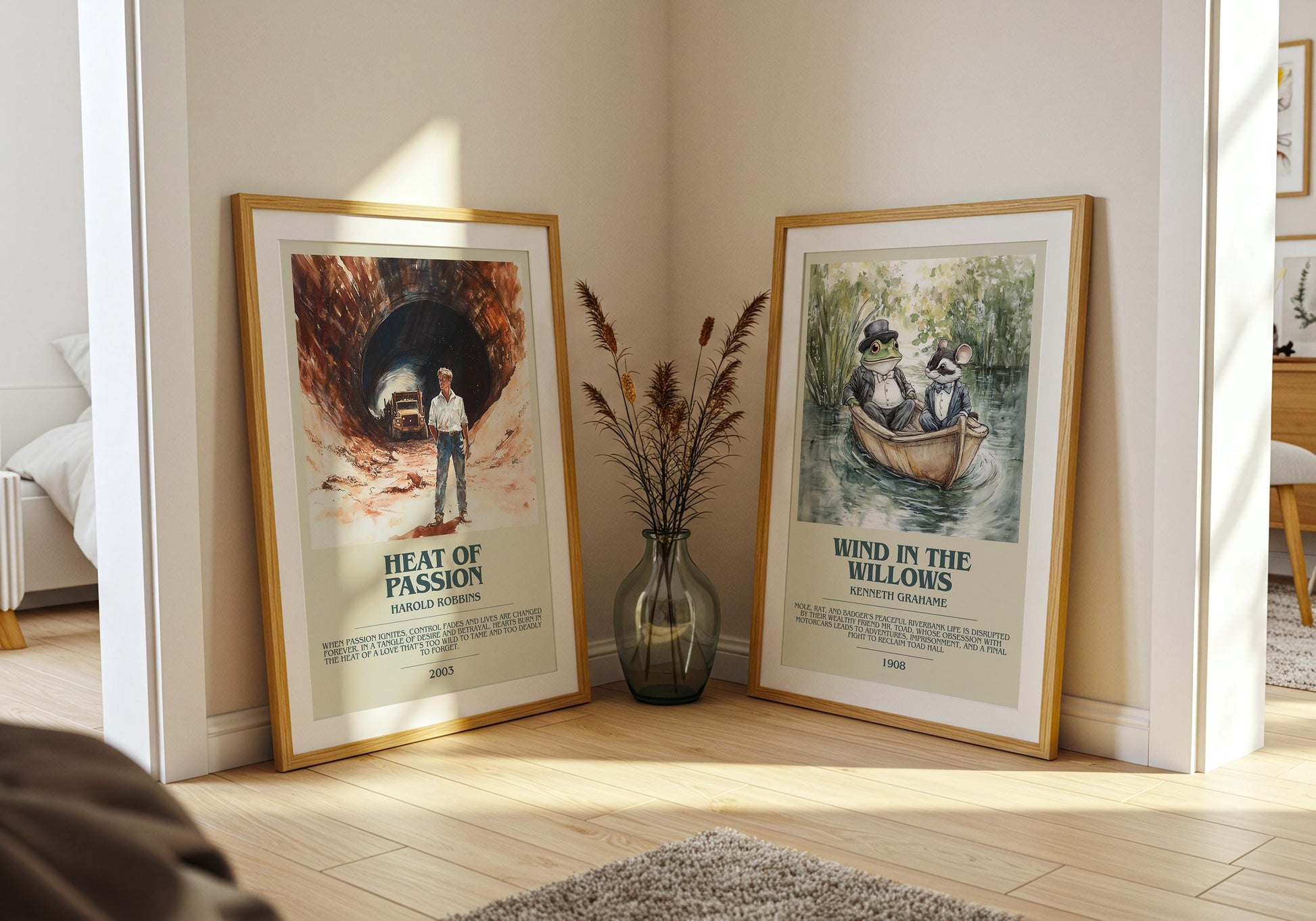 Heat Of Passion by Harold Robbins | Descriptive Book Poster | Modern