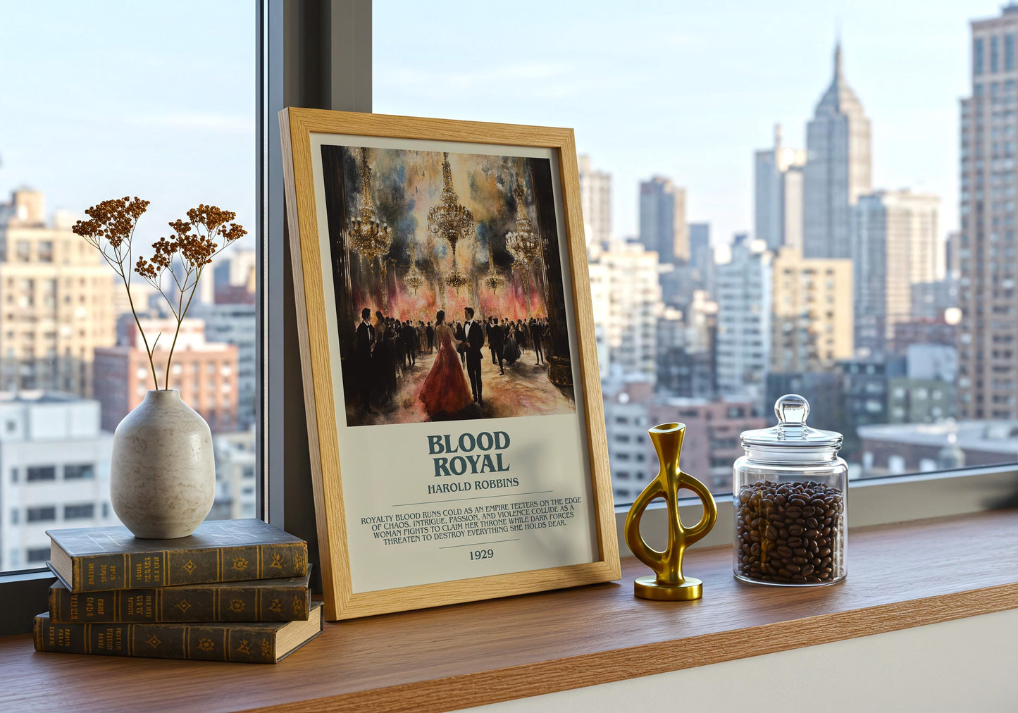 Blood Royal by Harold Robbins | Descriptive Book Poster | Modern