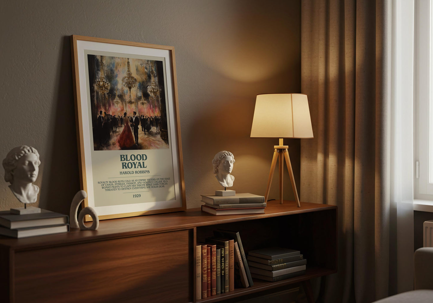 Blood Royal by Harold Robbins | Descriptive Book Poster | Modern