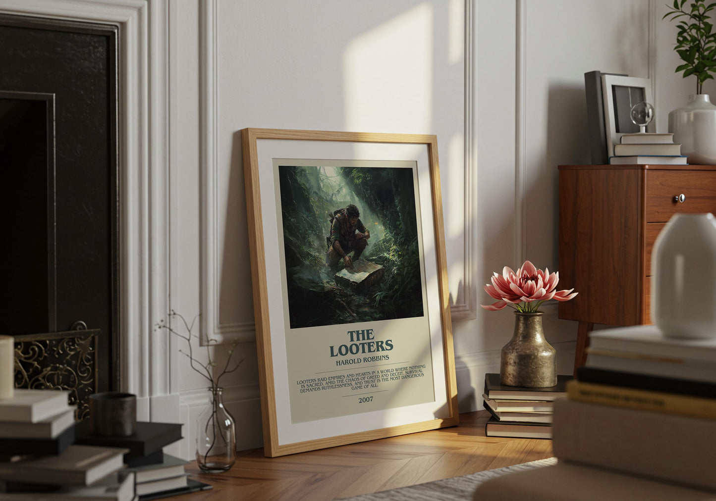 The Looters by Harold Robbins | Descriptive Book Poster | Modern