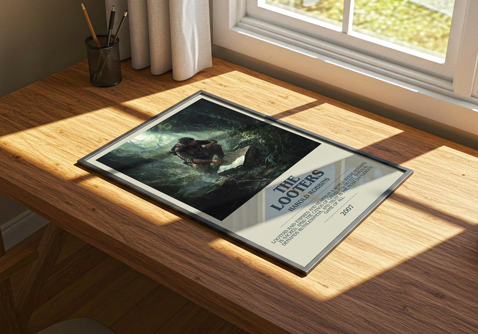 The Looters by Harold Robbins | Descriptive Book Poster | Modern