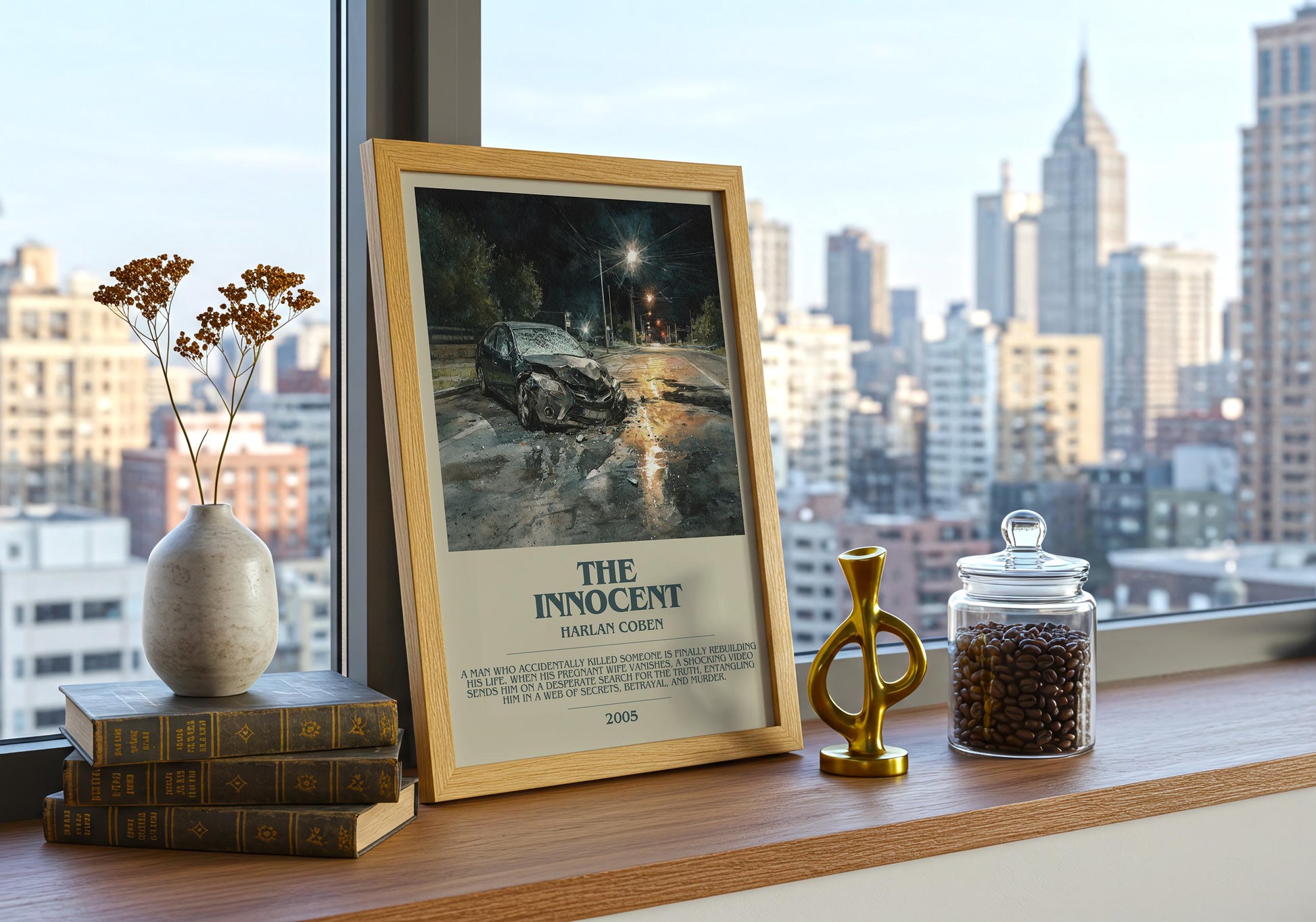 The Innocent by Harlan Coben | Descriptive Book Poster | Modern
