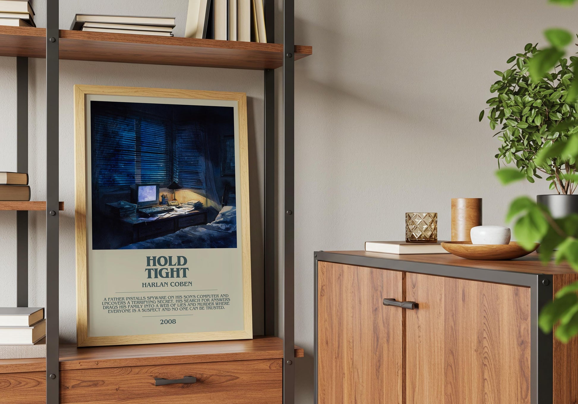 Hold Tight by Harlan Coben | Descriptive Book Poster | Modern