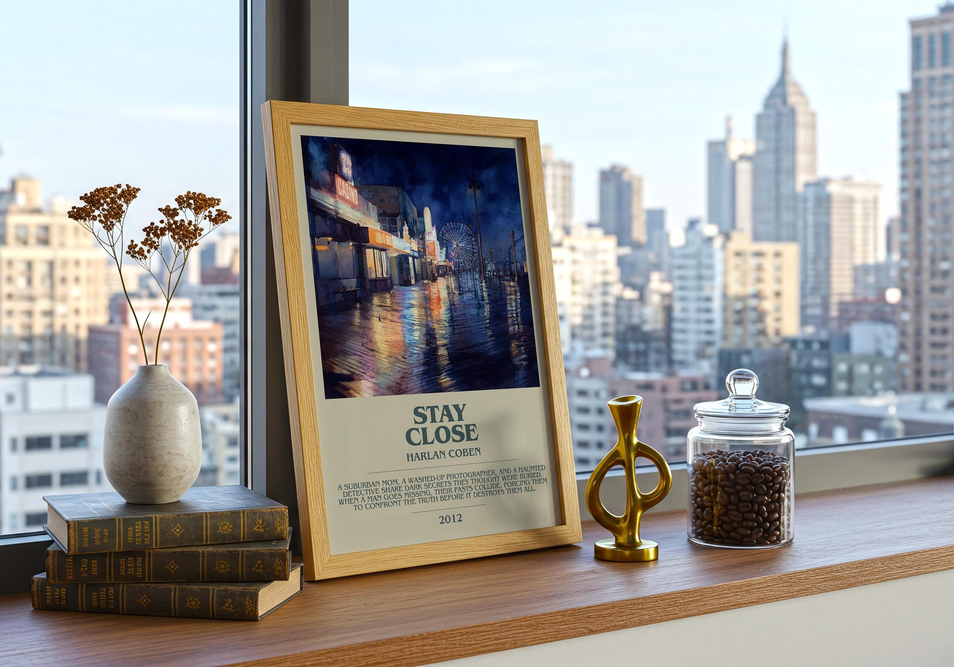 Stay Close by Harlan Coben | Descriptive Book Poster | Modern