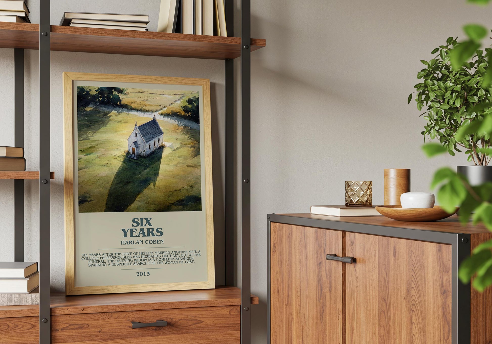 Six Years by Harlan Coben | Descriptive Book Poster | Modern