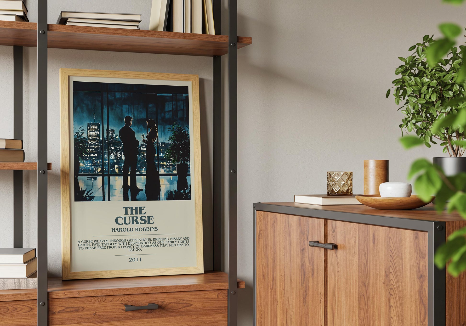 The Curse by Harold Robbins | Descriptive Book Poster | Modern