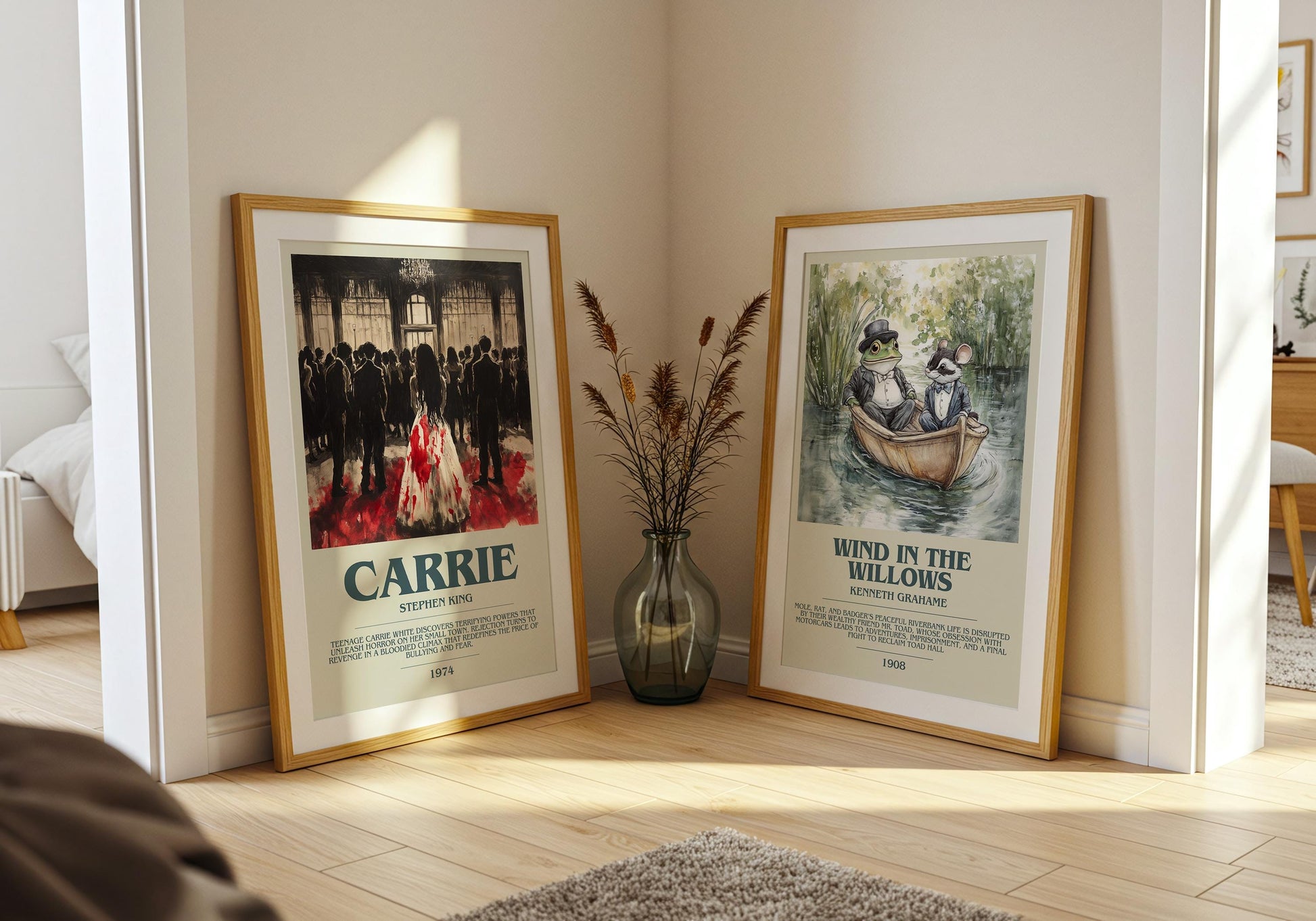 Carrie by Stephen King | Descriptive Book Poster | Modern