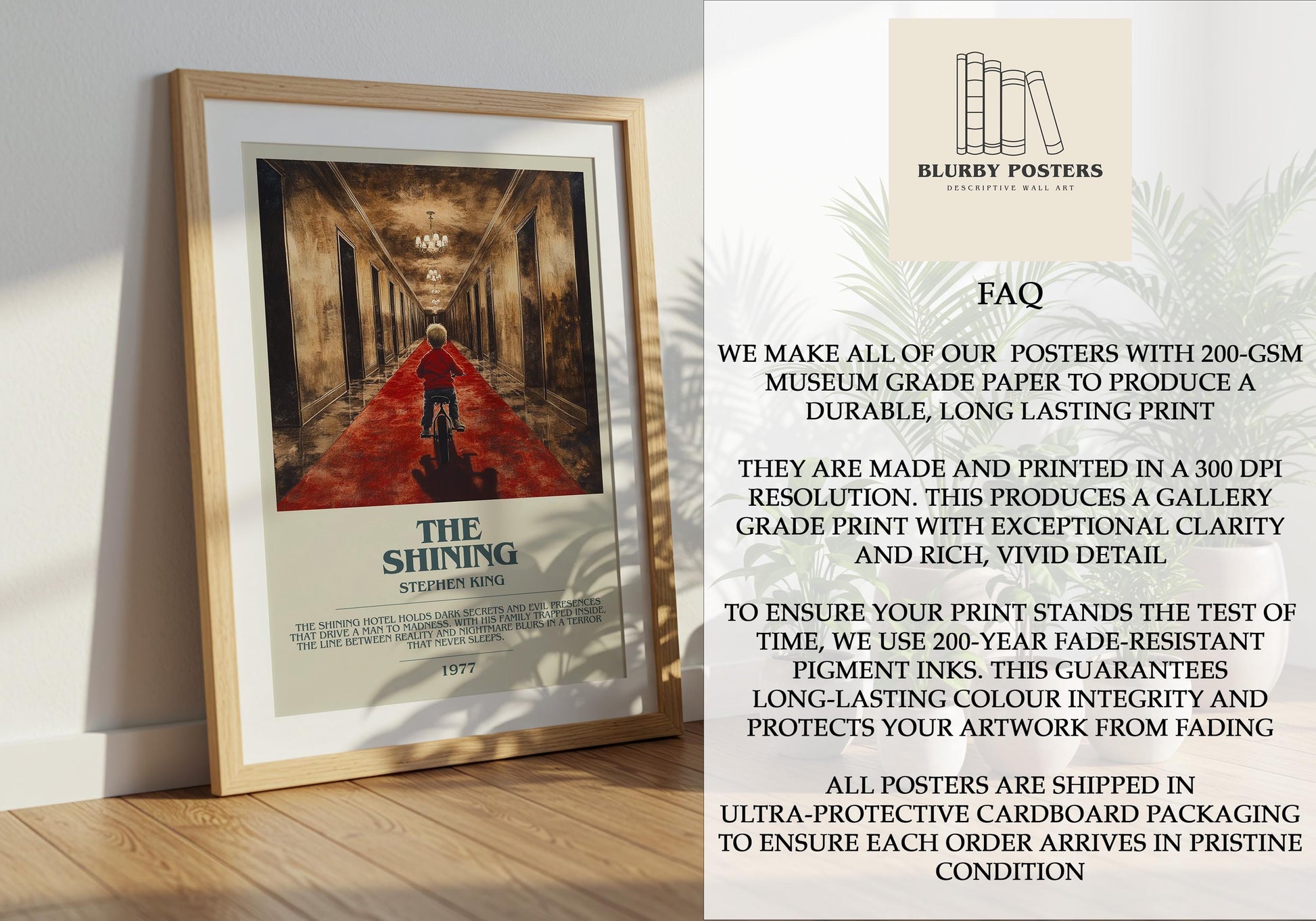 The Shining by Stephen King | Descriptive Book Poster | Modern