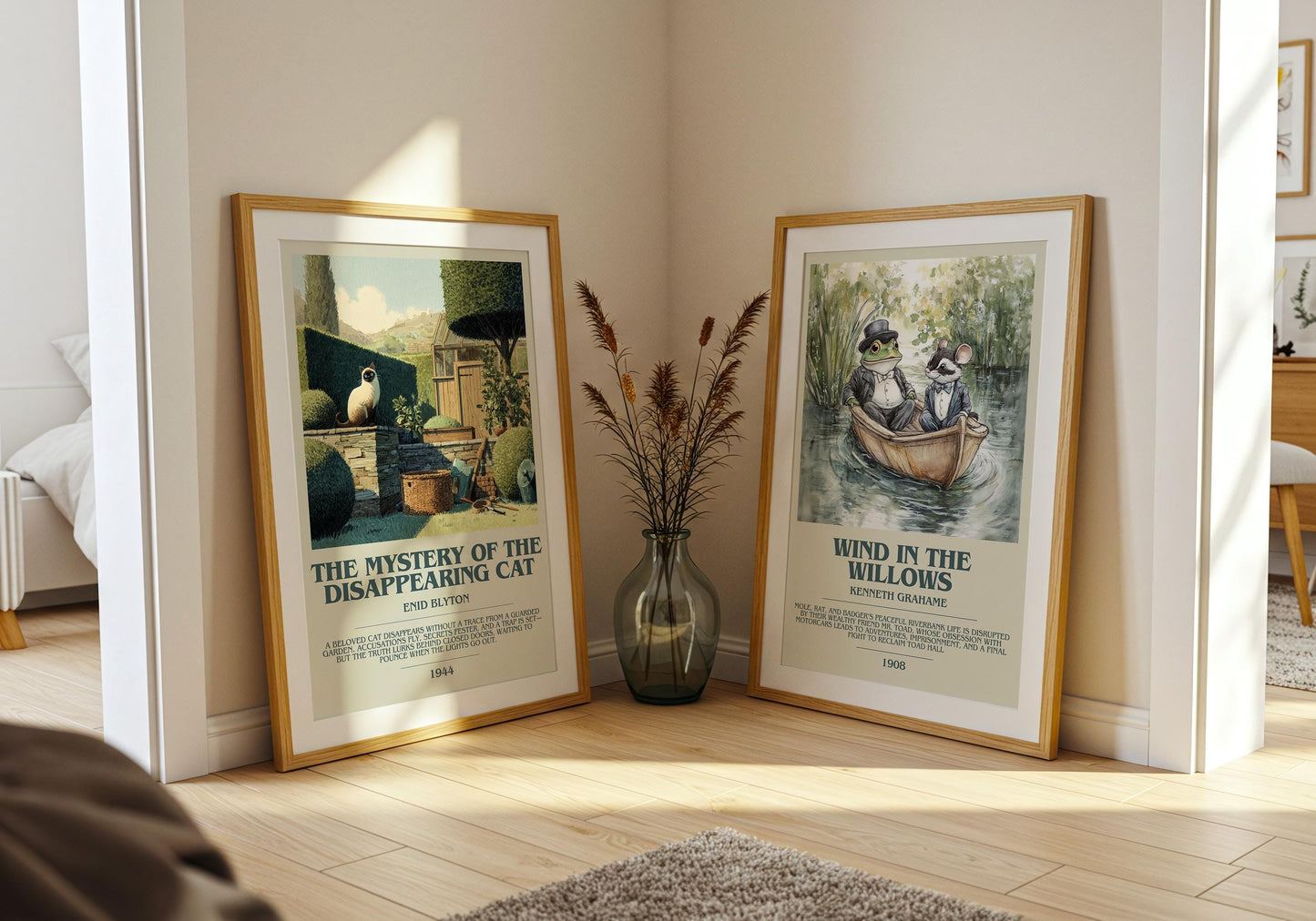 The Mystery Of The Disappearing Cat by Enid Blyton | Descriptive Book Poster | Modern