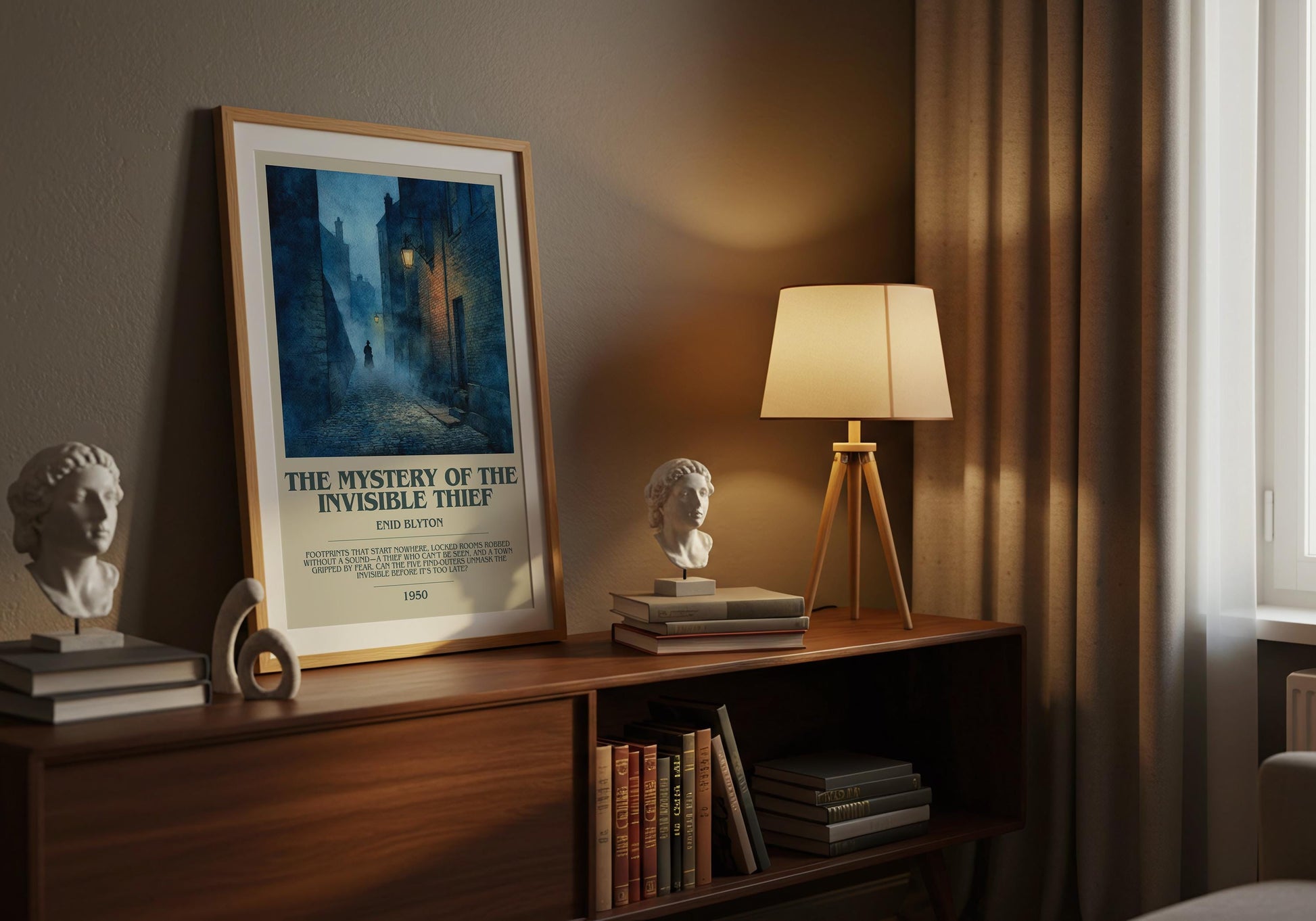 The Mystery Of The Invisible Thief by Enid Blyton | Descriptive Book Poster | Modern