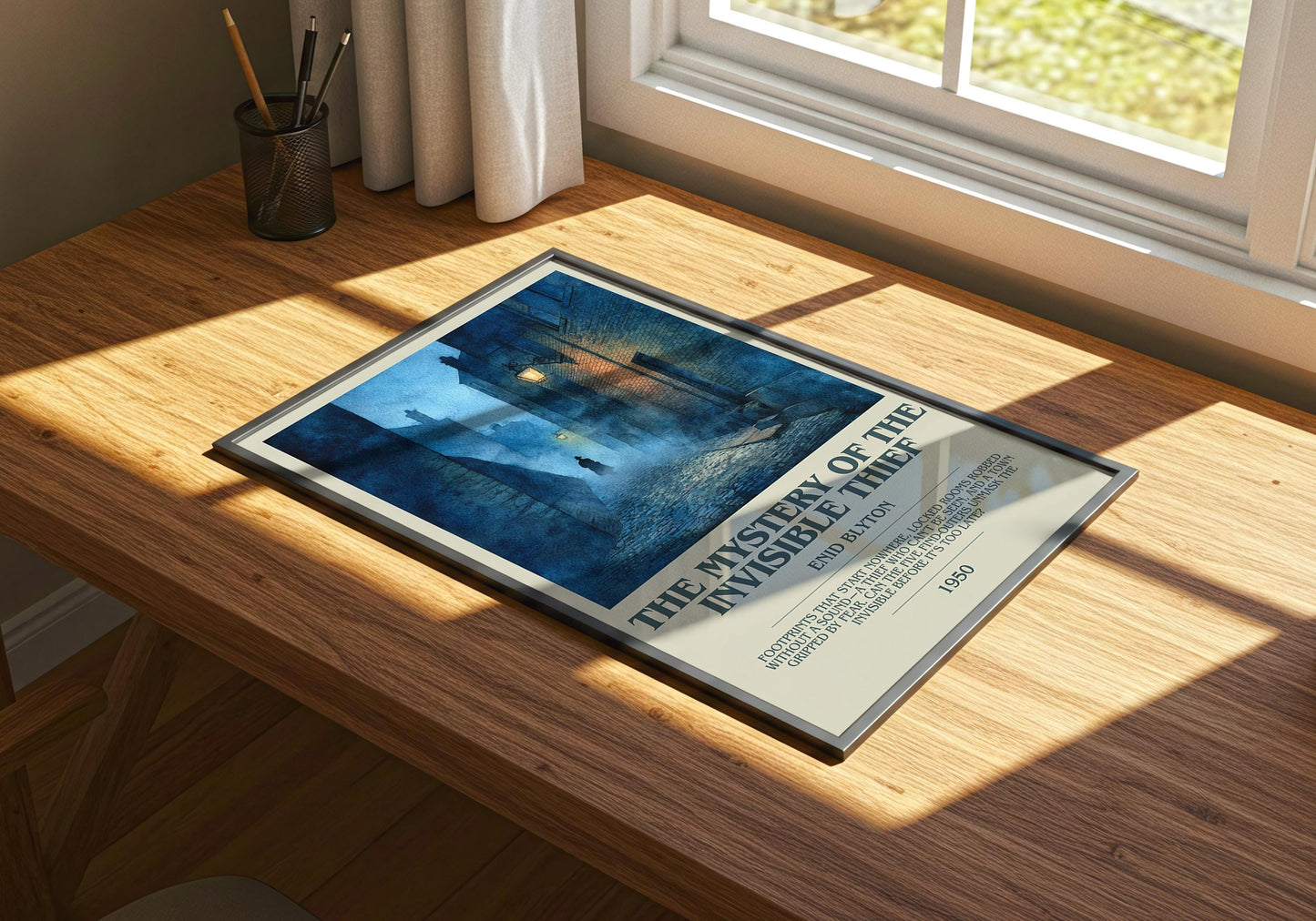 The Mystery Of The Invisible Thief by Enid Blyton | Descriptive Book Poster | Modern