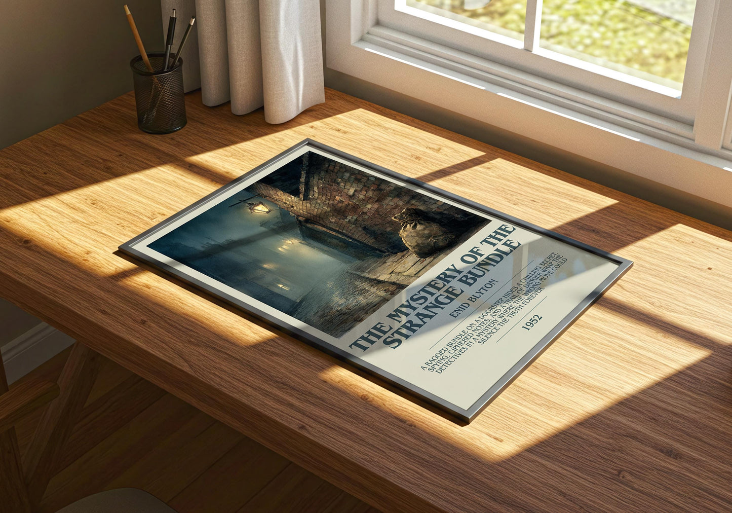 The Mystery Of The Strange Bundle by Enid Blyton | Descriptive Book Poster | Modern