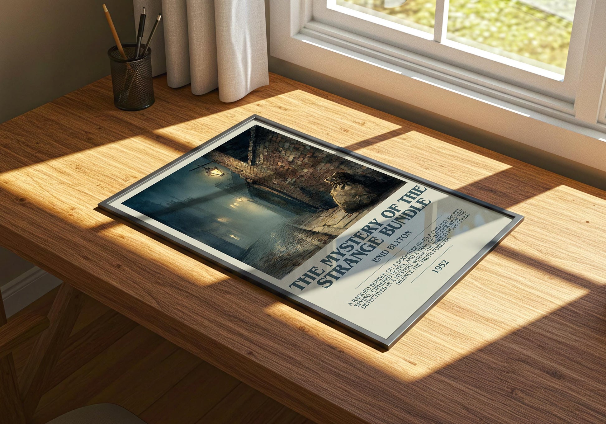 The Mystery Of The Strange Bundle by Enid Blyton | Descriptive Book Poster | Modern