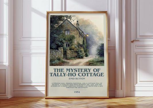 The Mystery Of Tally-Ho Cottage by Enid Blyton | Descriptive Book Poster | Modern