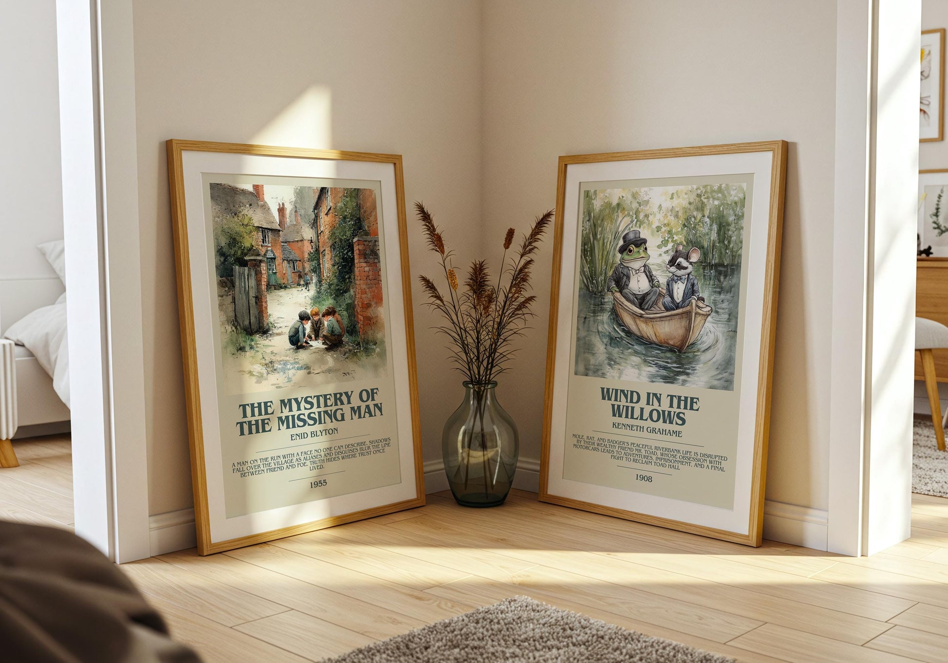 The Mystery Of The Missing Man by Enid Blyton | Descriptive Book Poster | Modern