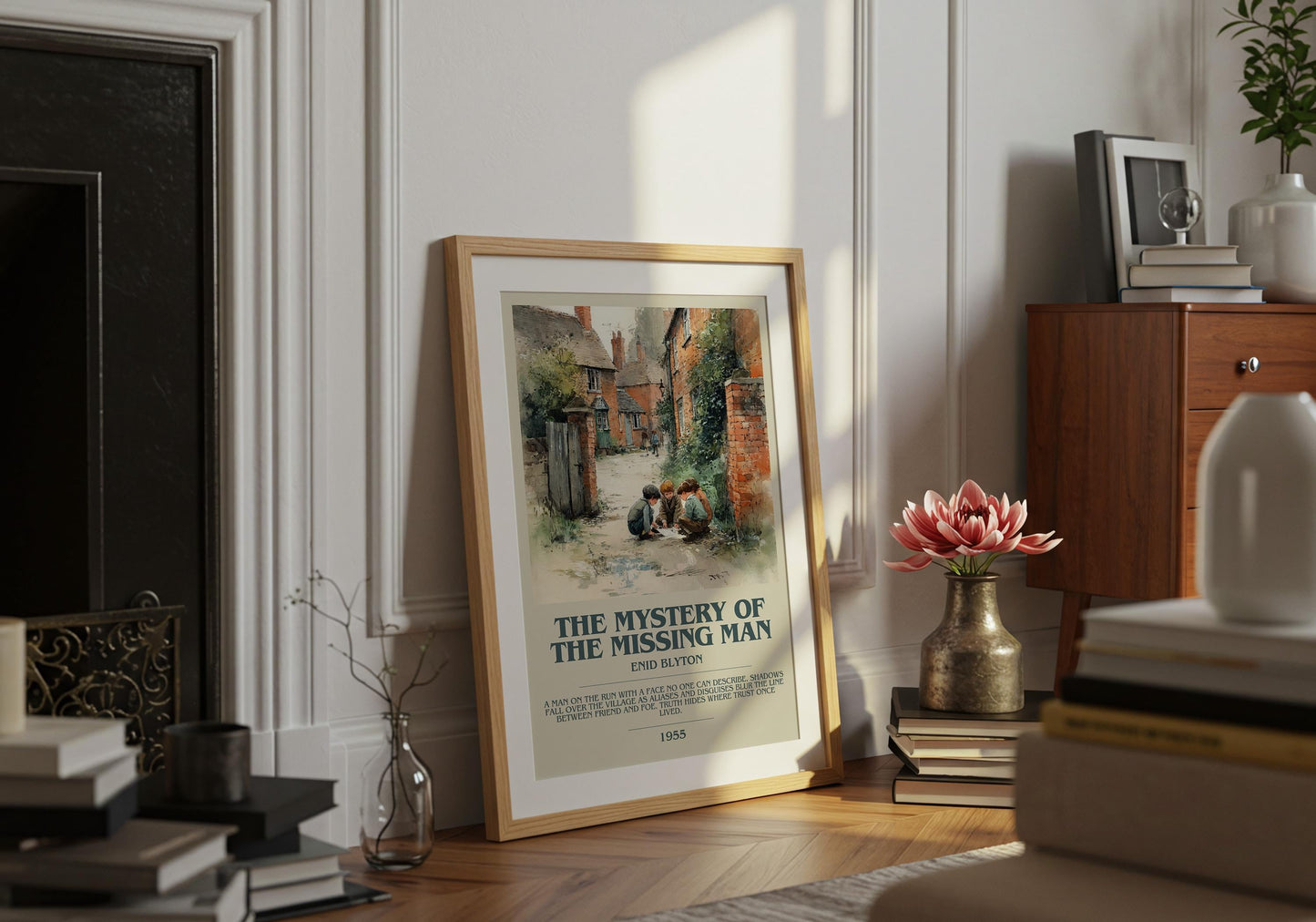 The Mystery Of The Missing Man by Enid Blyton | Descriptive Book Poster | Modern