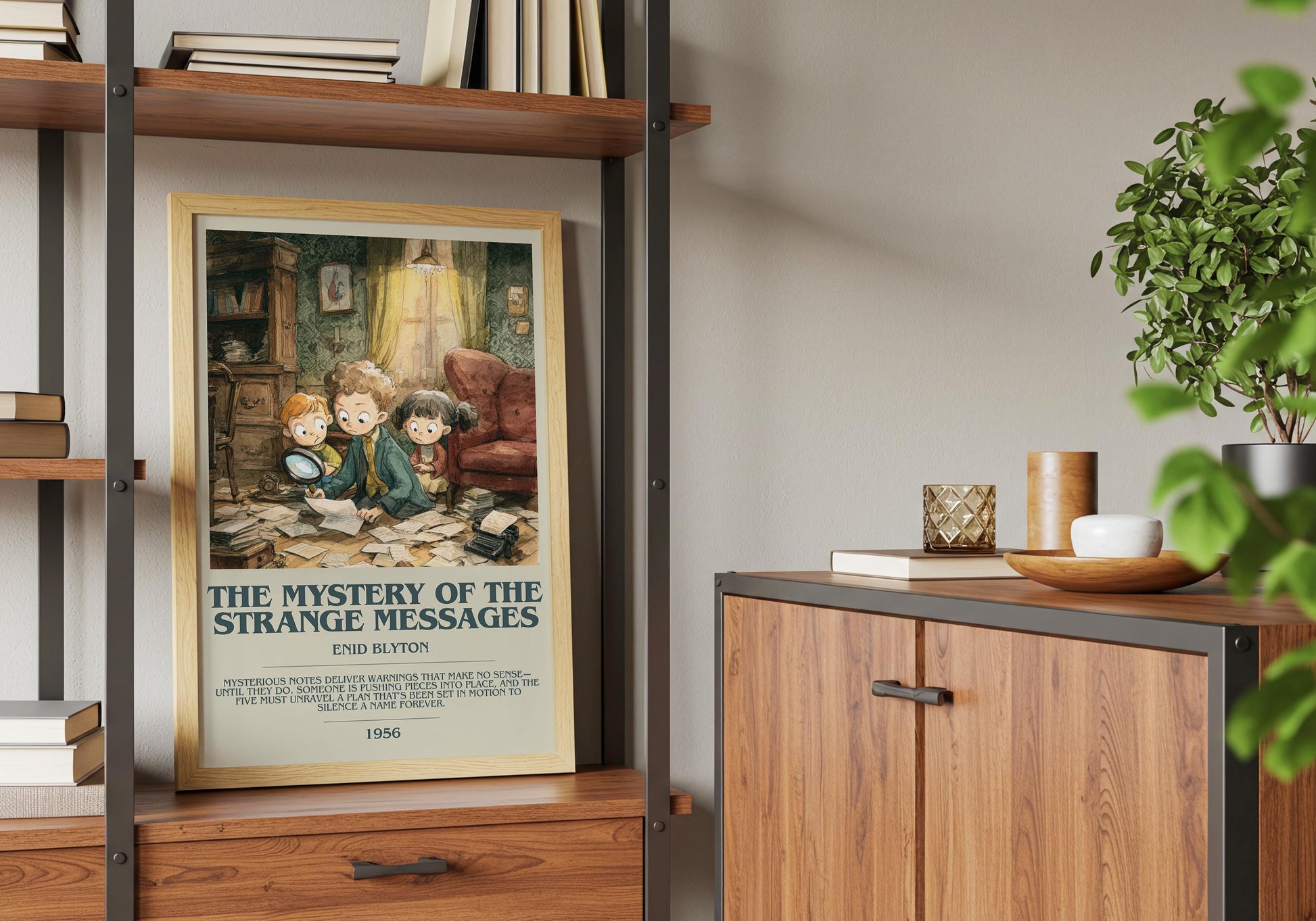 The Mystery Of The Strange Messages by Enid Blyton | Descriptive Book Poster | Modern