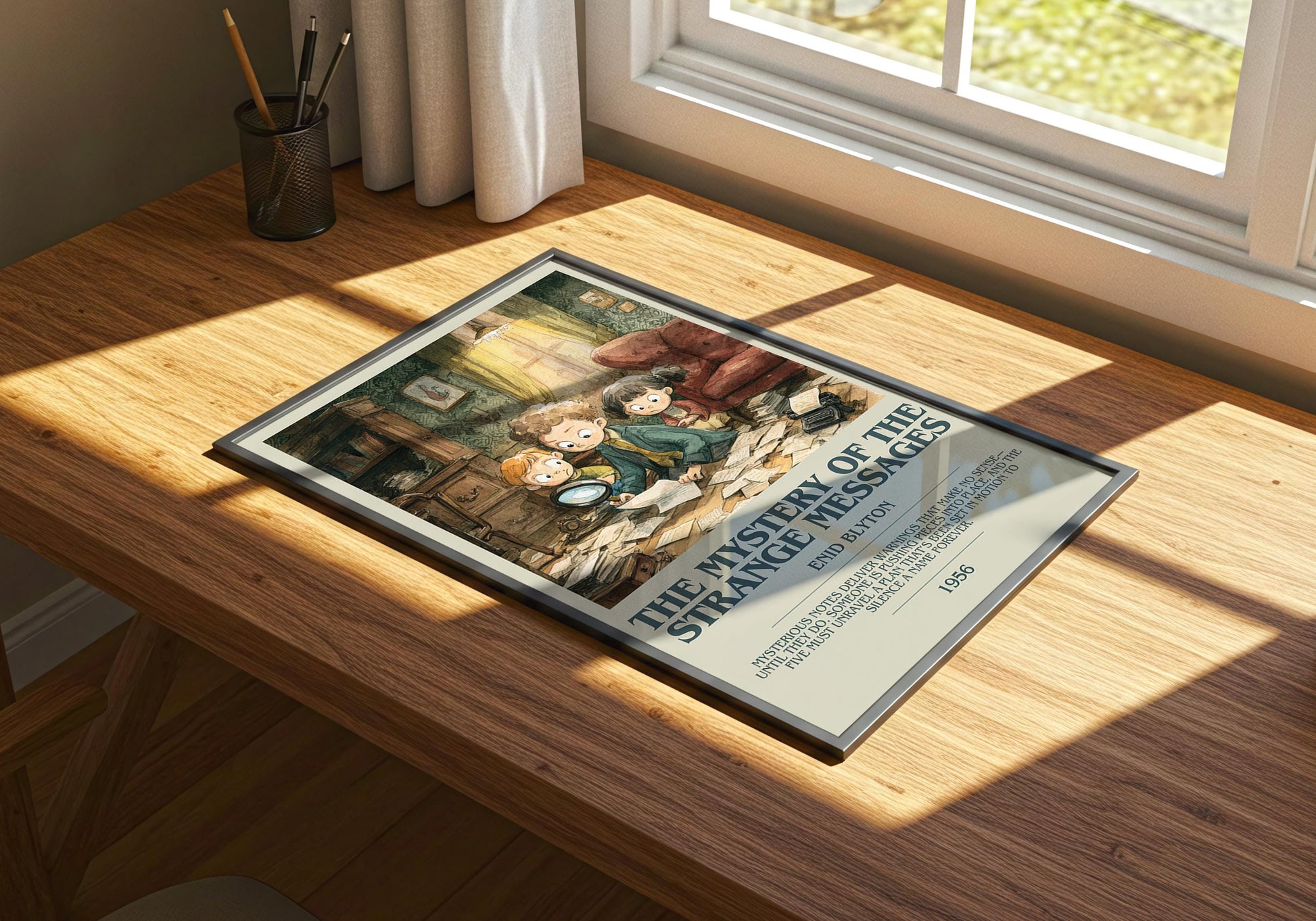 The Mystery Of The Strange Messages by Enid Blyton | Descriptive Book Poster | Modern