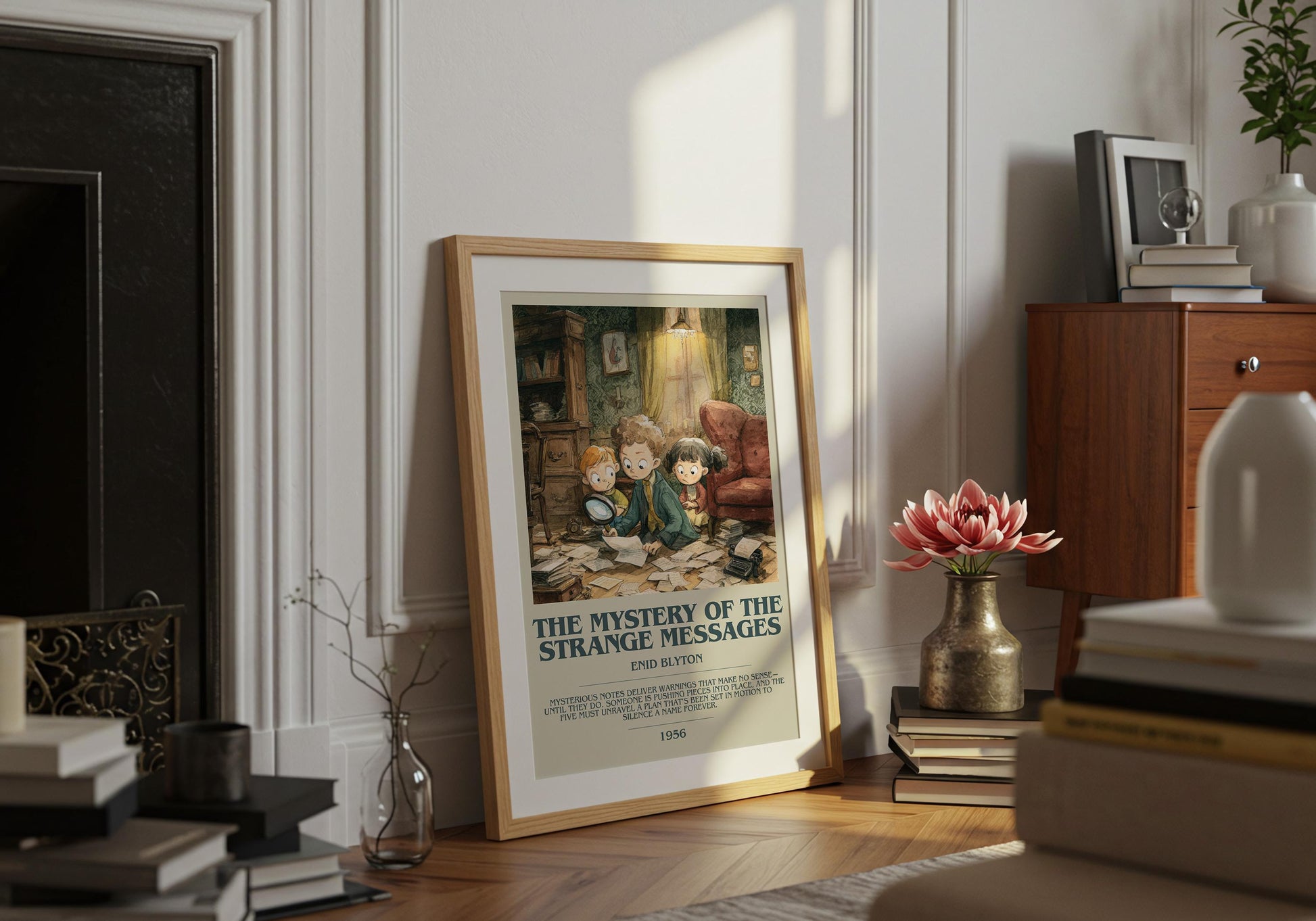 The Mystery Of The Strange Messages by Enid Blyton | Descriptive Book Poster | Modern