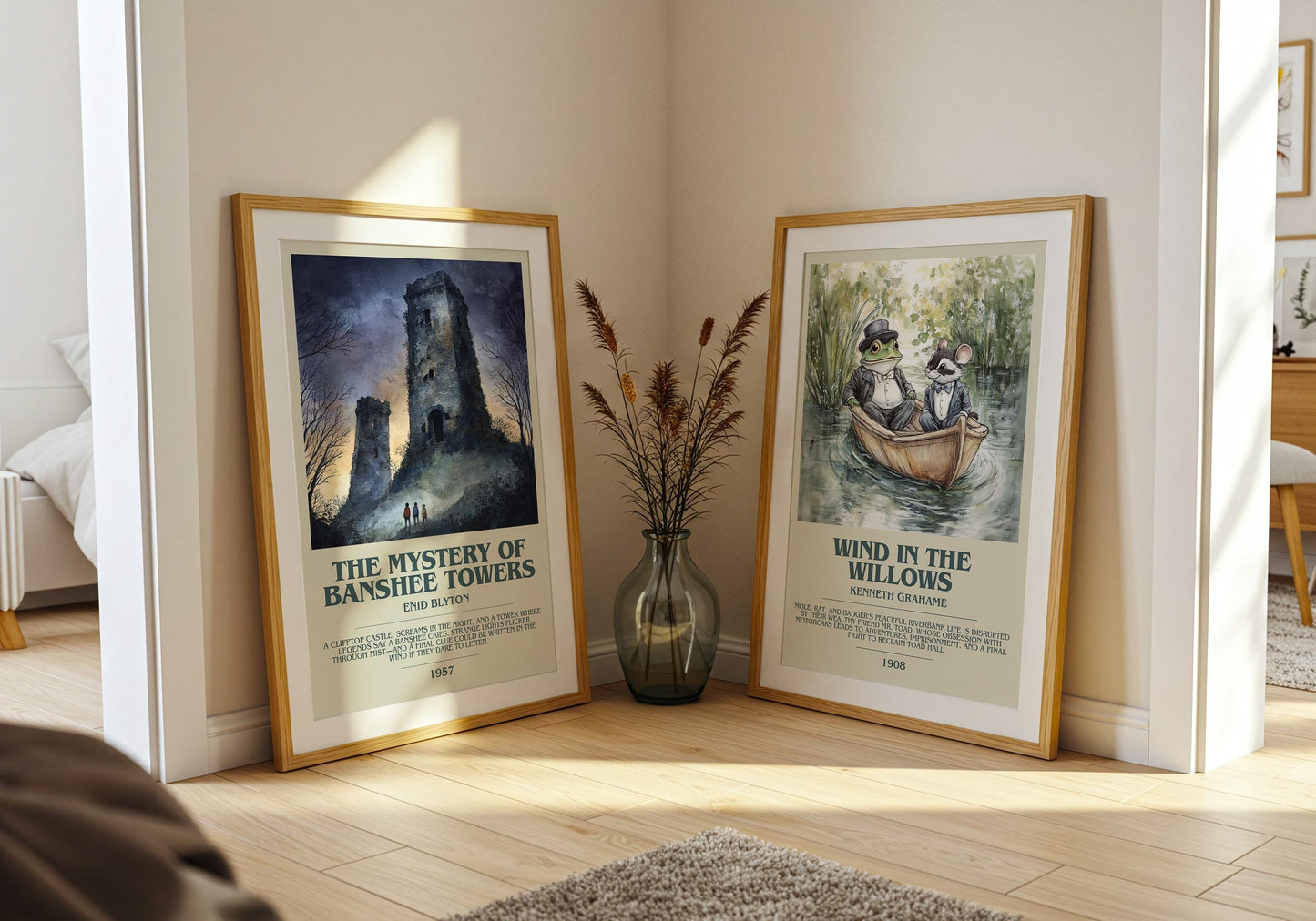 The Mystery Of Banshee Towers by Enid Blyton | Descriptive Book Poster | Modern