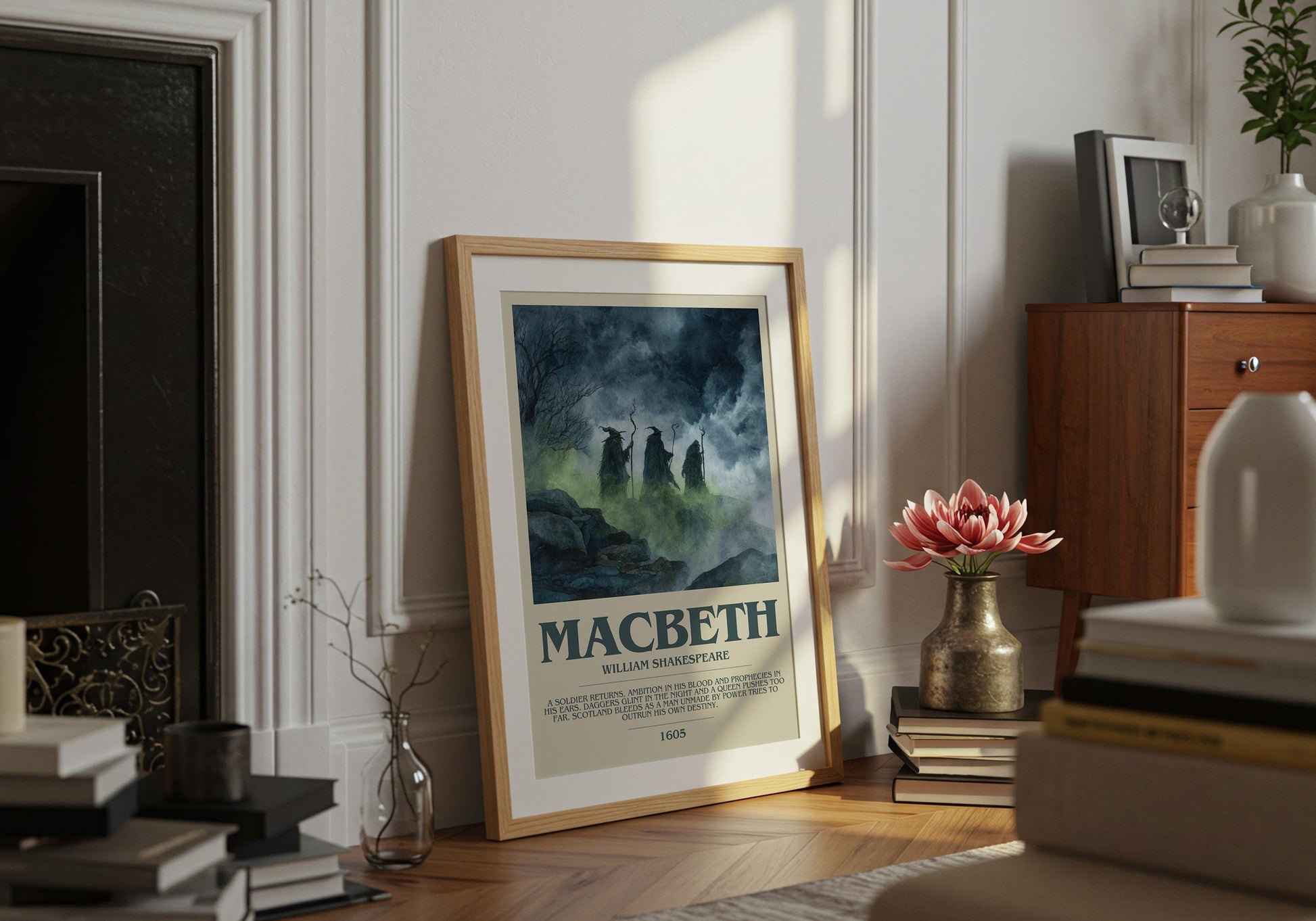 Macbeth by Shakespeare | Descriptive Book Poster | Modern