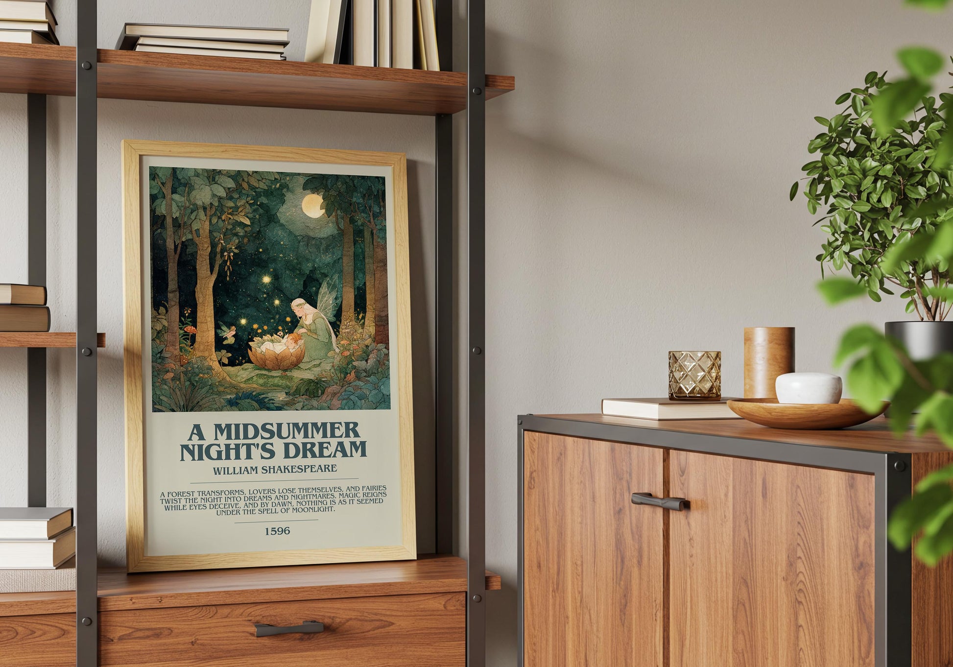A Midsummer Nights Dream by William Shakespeare | Descriptive Book Poster | Modern