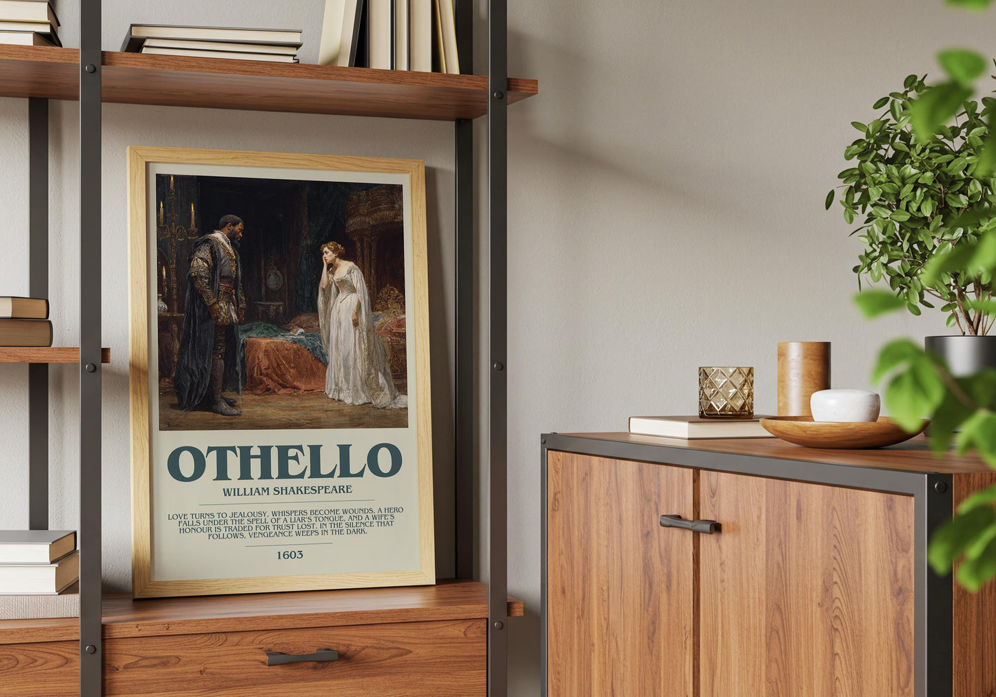 Othello by William Shakespeare | Descriptive Book Poster | Modern