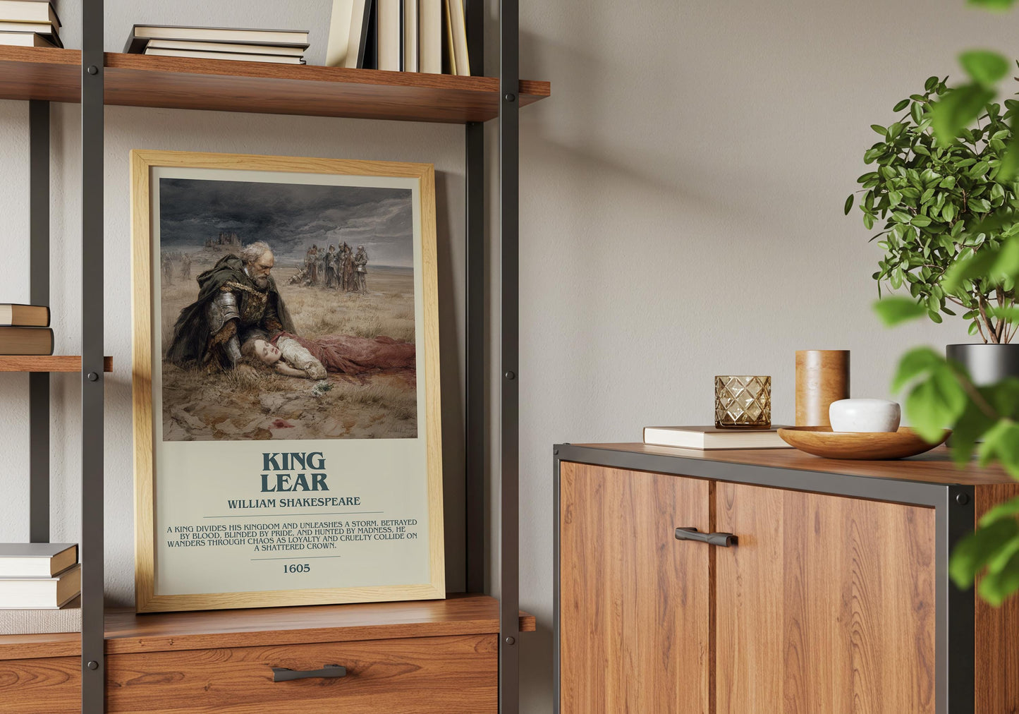 King Lear by William Shakespeare | Descriptive Book Poster | Modern