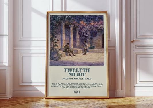 Twelfth Night by William Shakespeare | Descriptive Book Poster | Modern