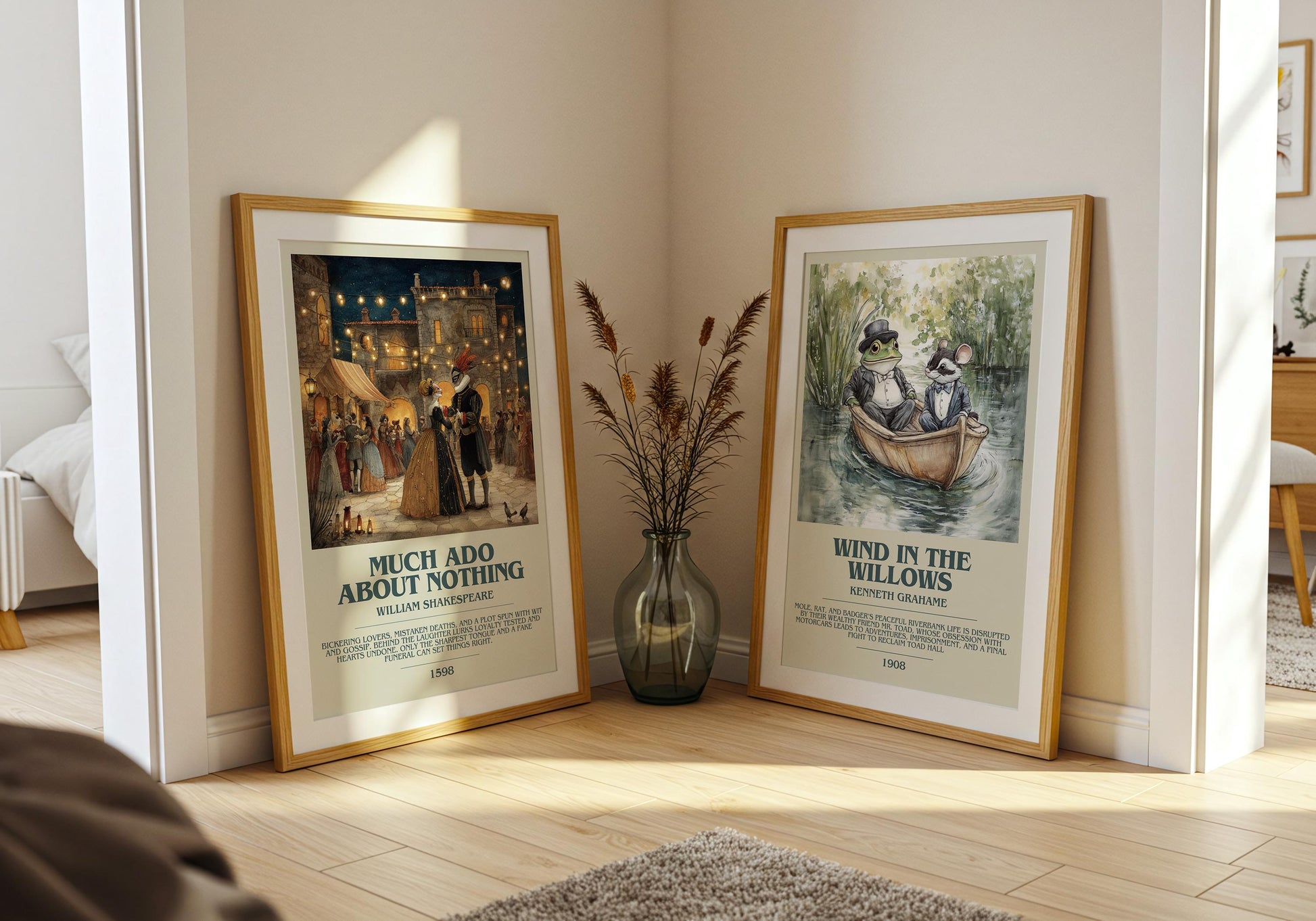 Much Ado About Nothing by William Shakespeare | Descriptive Book Poster | Modern