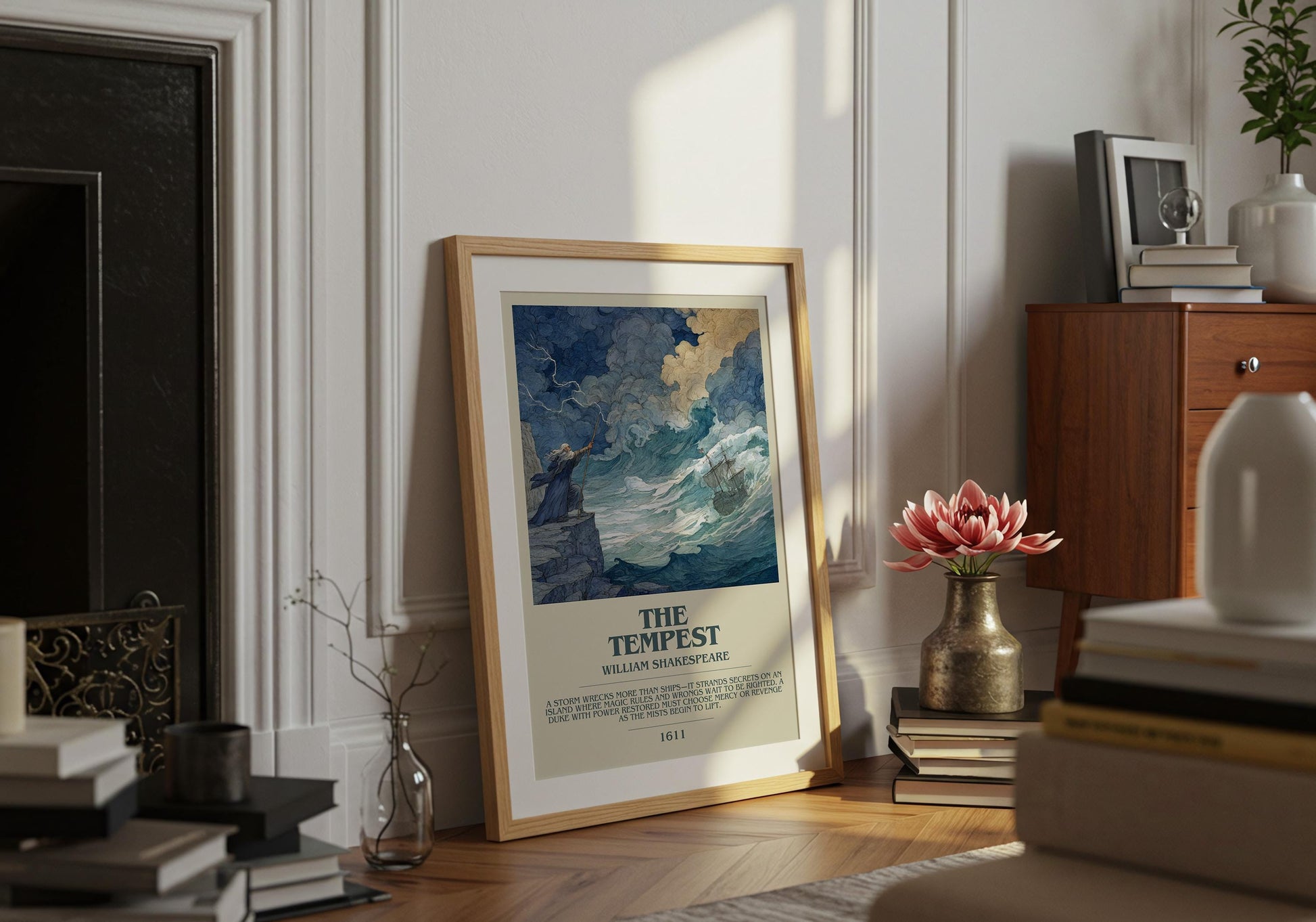 The Tempest by William Shakespeare | Descriptive Book Poster | Modern