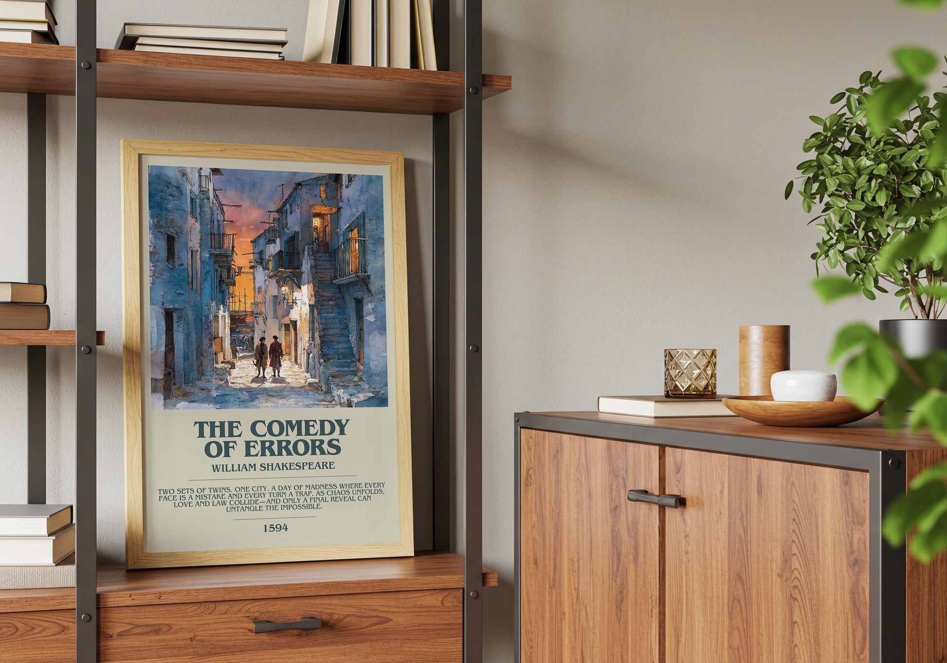 The Comedy Of Errors by William Shakespeare | Descriptive Book Poster | Modern