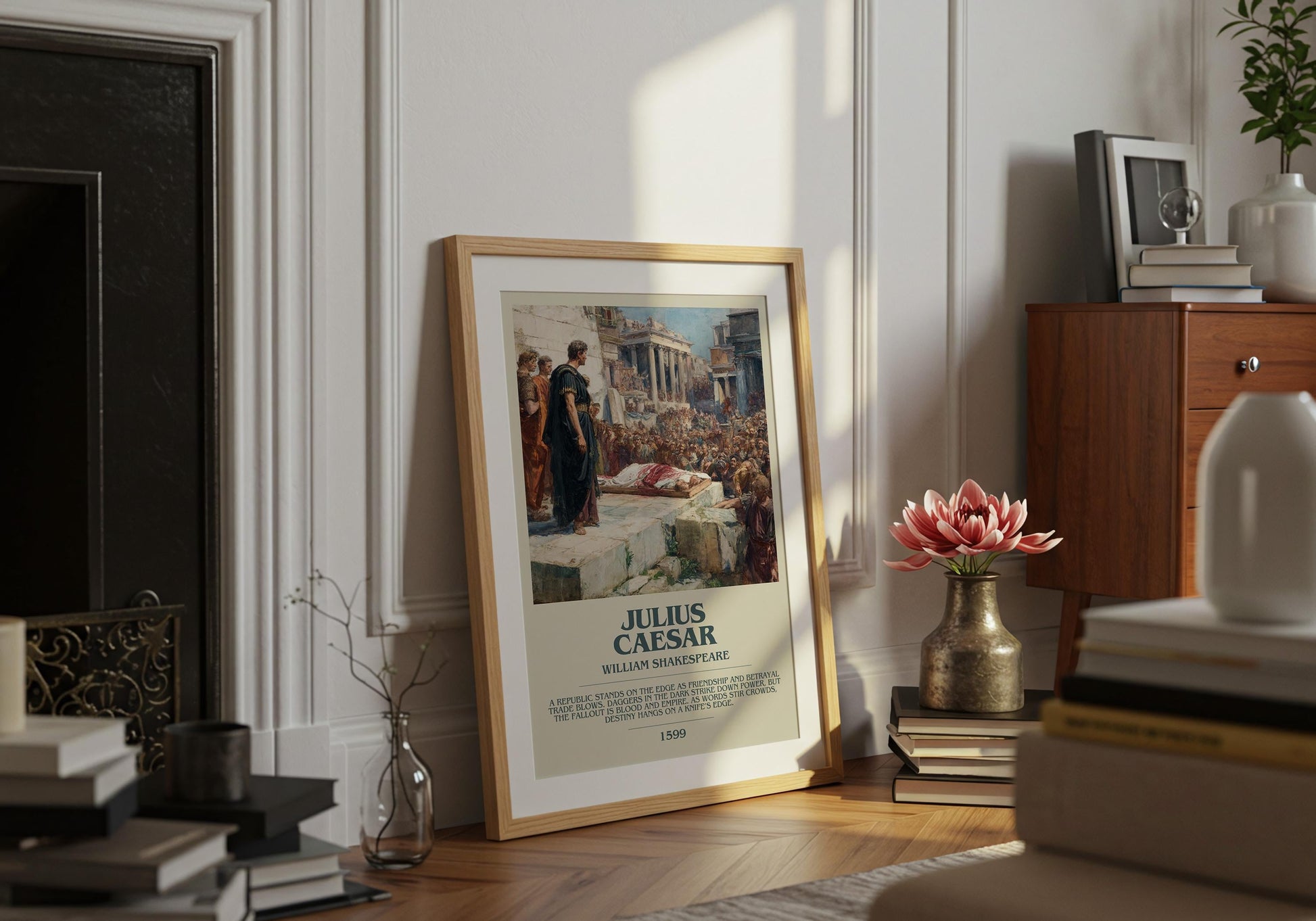 Julius Caesar by William Shakespeare | Descriptive Book Poster | Modern